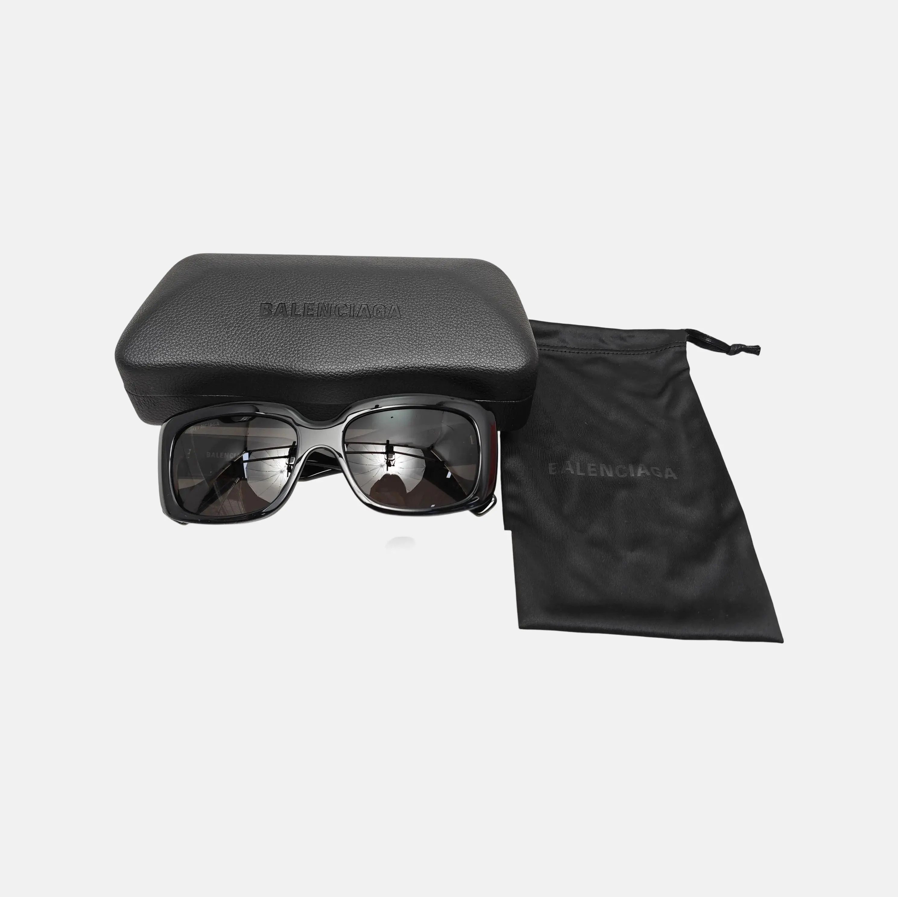 Balenciaga Balenciaga Black Square Sunglasses Size ONE SIZE - 6 Thumbnail