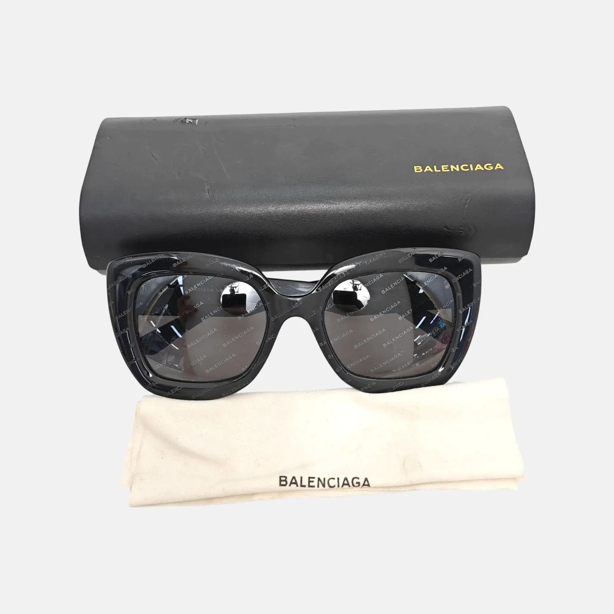 Balenciaga Balenciaga Logo Print Sunglasses One Size Size ONE SIZE - 6 Thumbnail