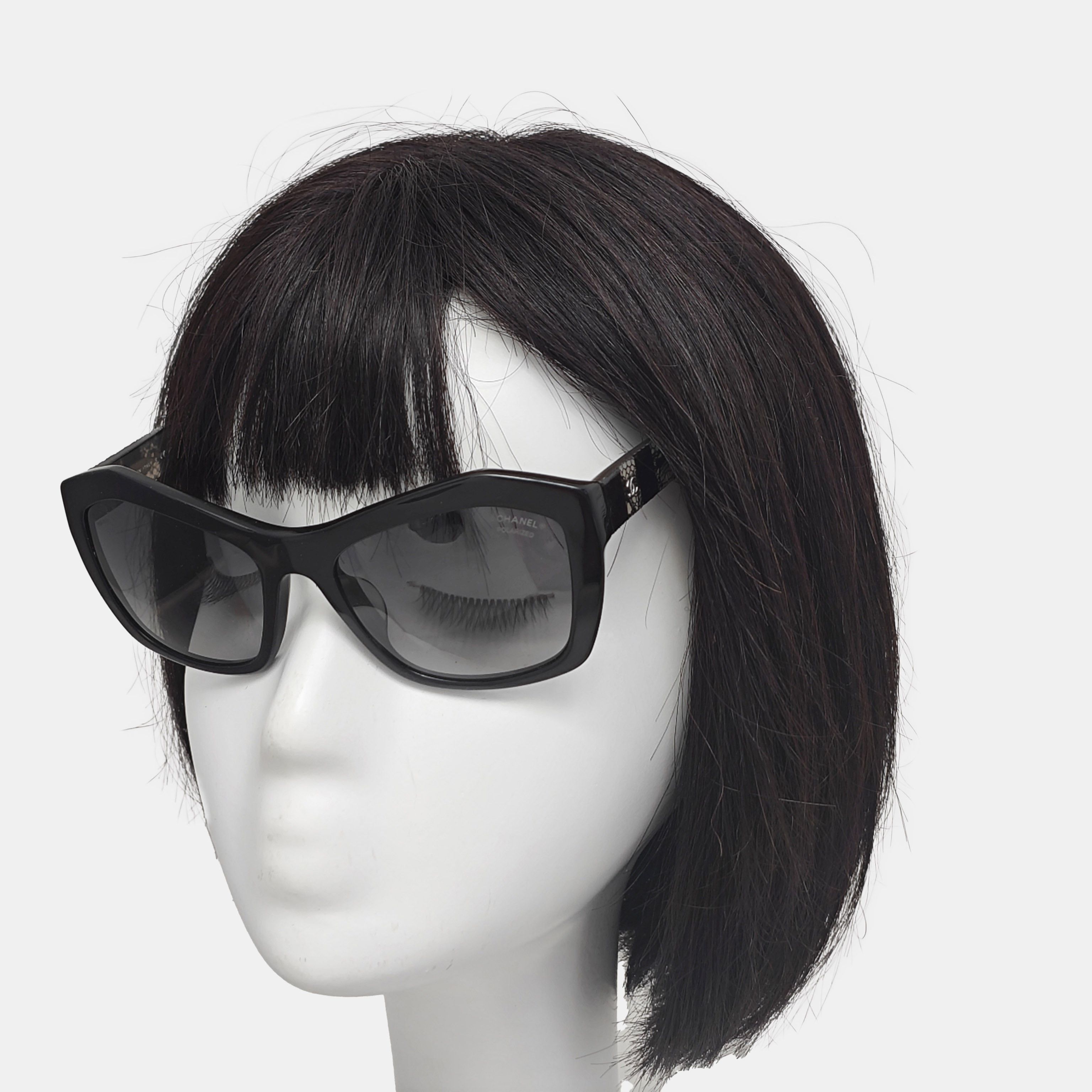 Chanel Chanel Square Lace Detail Sunglasses One Size Size ONE SIZE - 2 Thumbnail