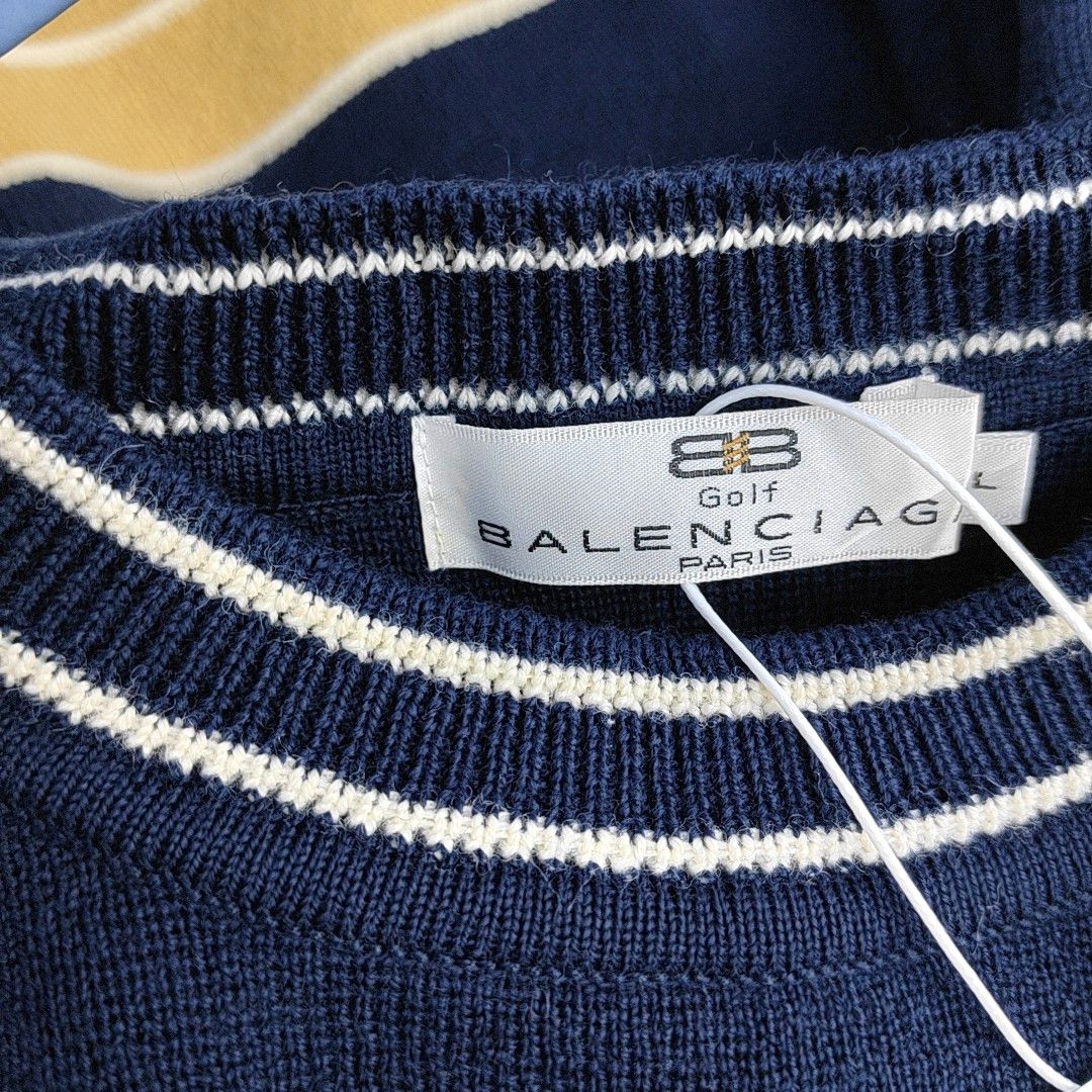 Balenciaga Balenciaga Golf Colorblock Wool Sweater Size L Size US L / EU 52-54 / 3 - 6 Thumbnail