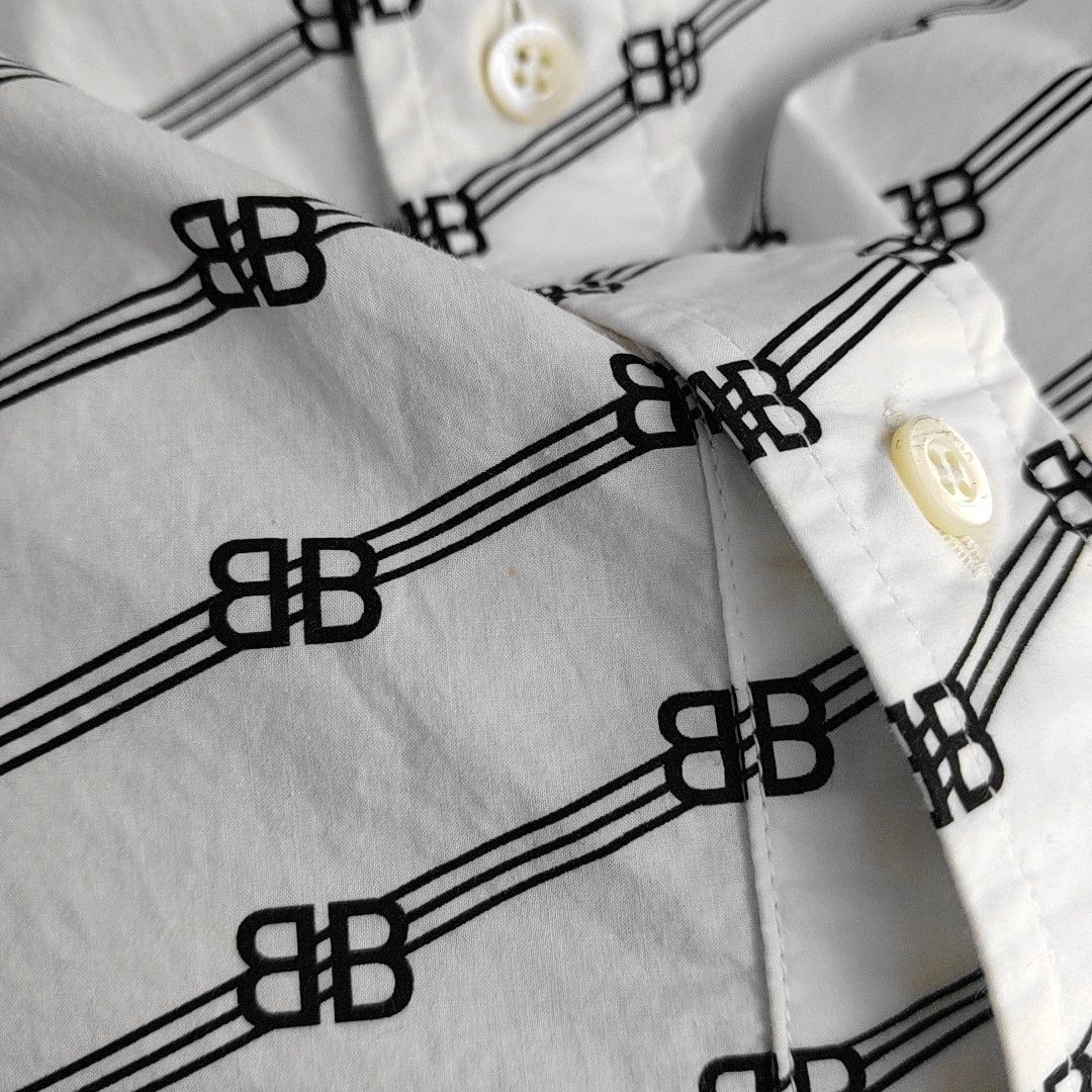 Balenciaga Balenciaga BB Monogram Button Up Shirt Size 34 Size XXS / US 00 / IT 34 - 7 Thumbnail