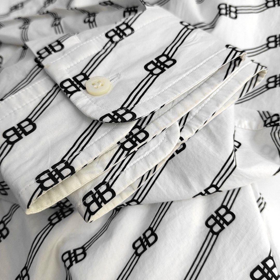 Balenciaga Balenciaga BB Monogram Button Up Shirt Size 34 Size XXS / US 00 / IT 34 - 8 Thumbnail