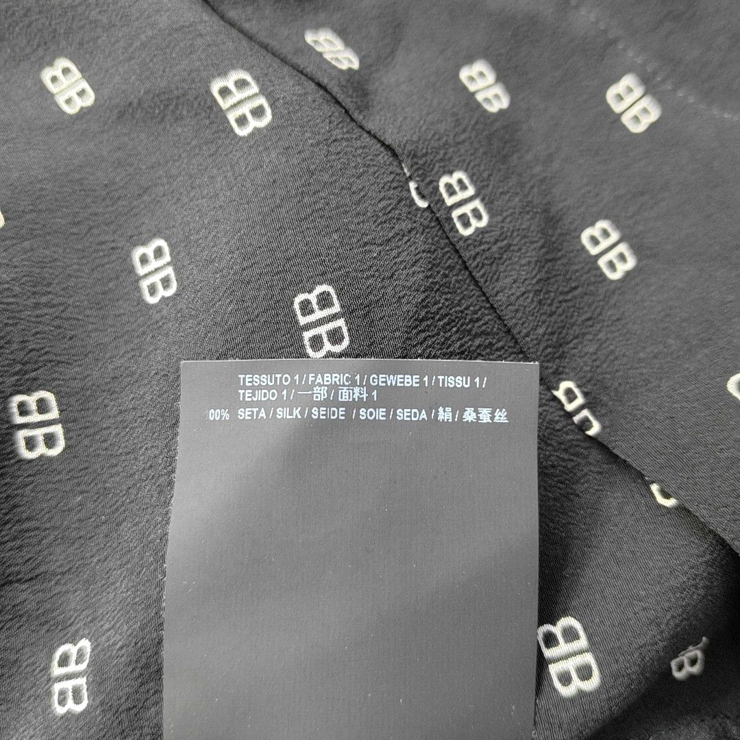 Balenciaga Balenciaga Monogram Silk Tie Neck Blouse Size 36 Size XS / US 0-2 / IT 36-38 - 3 Thumbnail