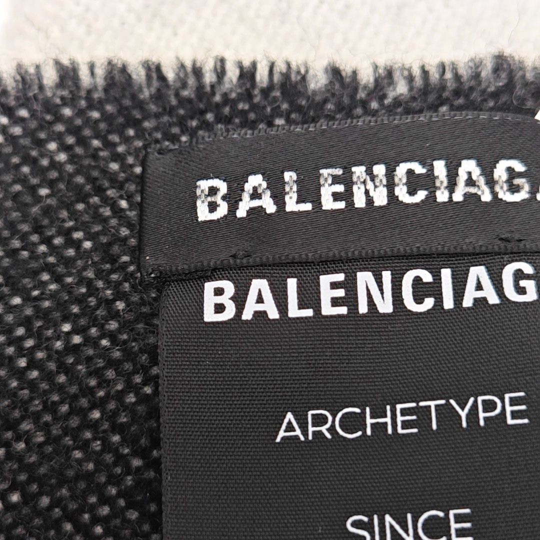 Balenciaga Balenciaga Logo Wool Scarf One Size Size 30 - 5 Thumbnail