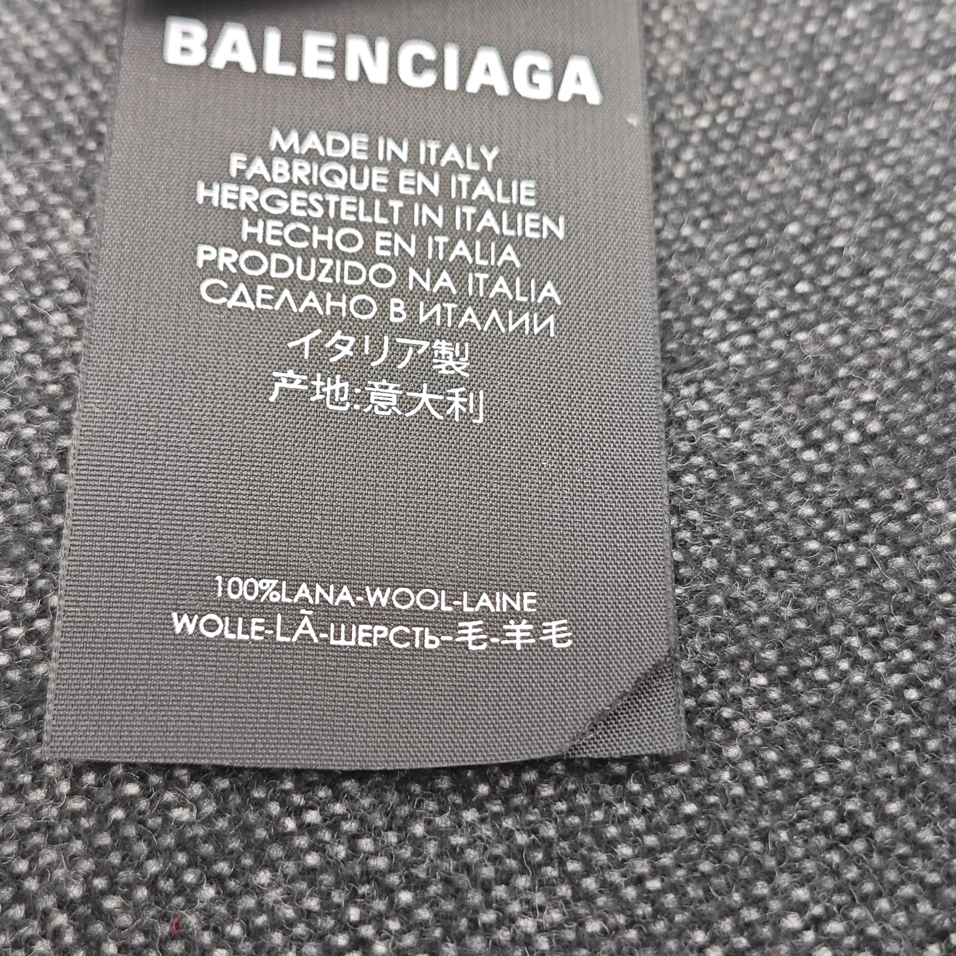 Balenciaga Balenciaga Logo Wool Scarf One Size Size 30 - 4 Thumbnail