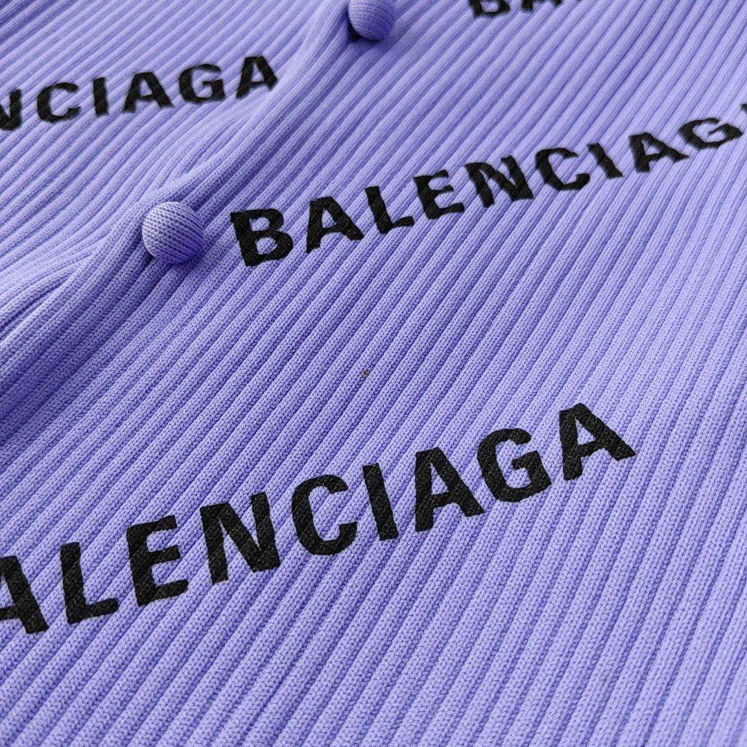 Balenciaga Balenciaga Logo Ribbed Cardigan Size S Size S / US 4 / IT 40 - 5 Thumbnail
