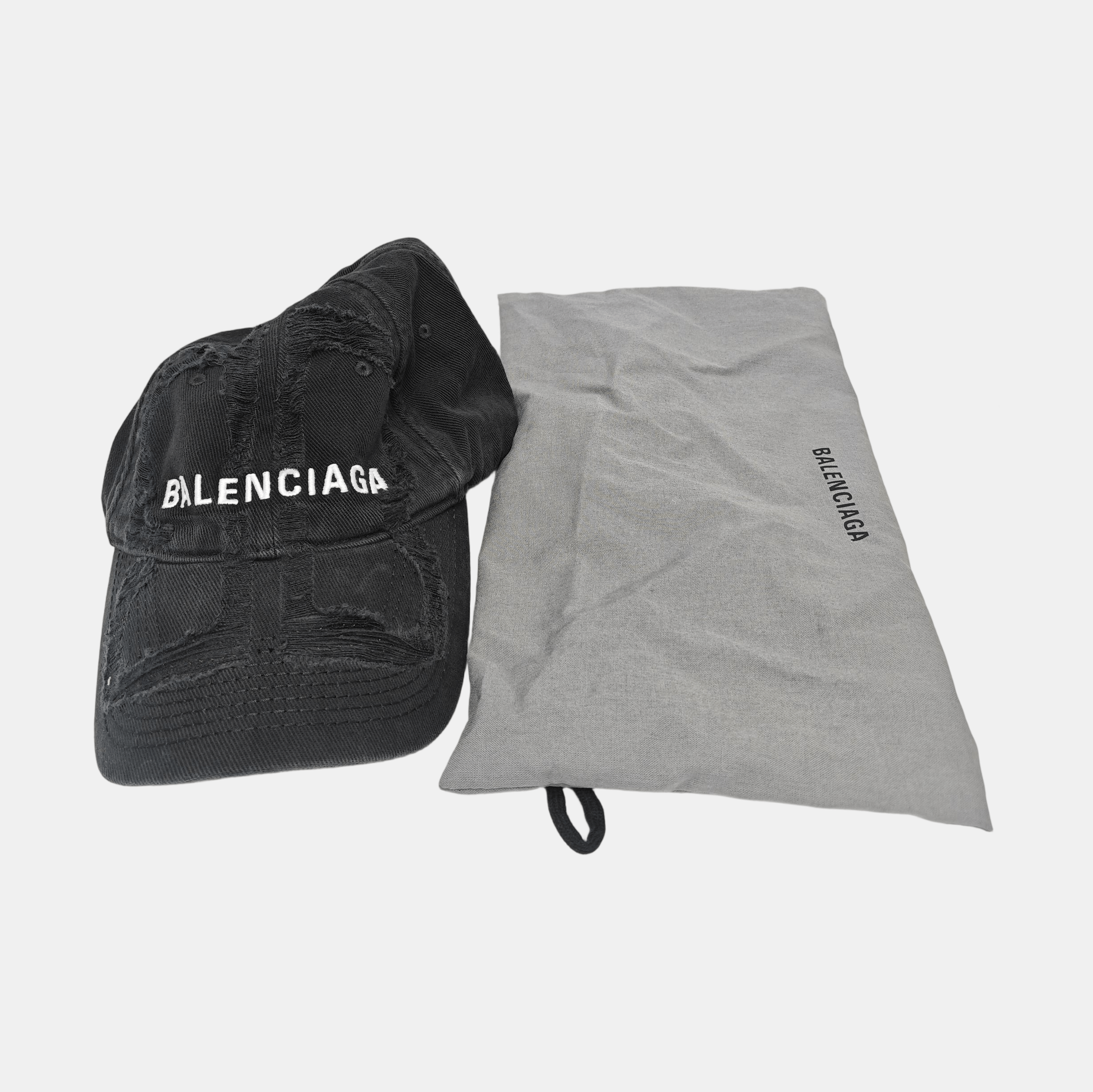 Balenciaga Balenciaga Distressed Logo Baseball Cap One Size Size ONE SIZE - 5 Thumbnail