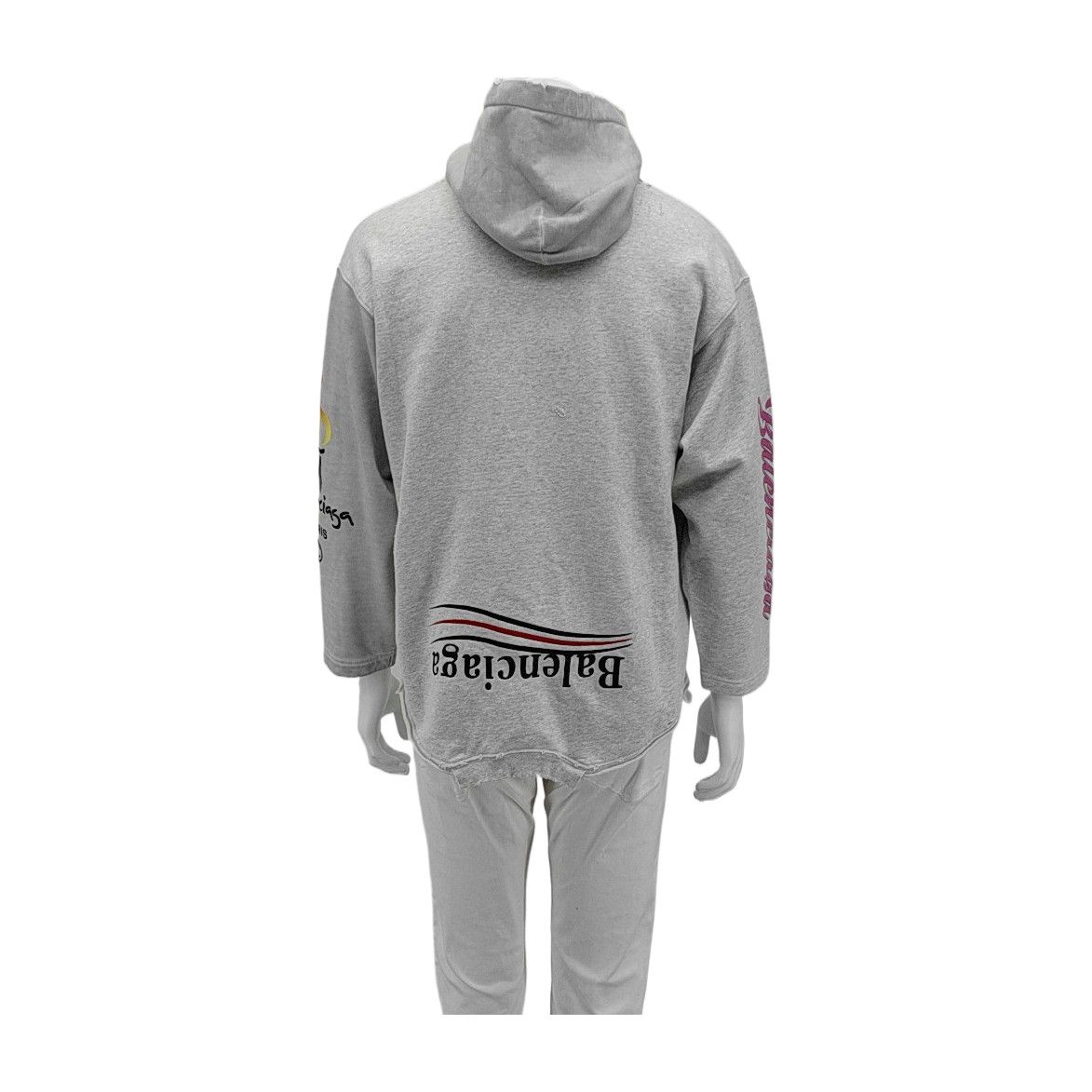 Balenciaga Balenciaga Logo Print Hoodie Gray Size S Size US S / EU 44-46 / 1 - 2 Thumbnail