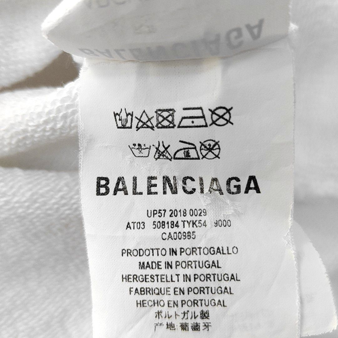Balenciaga Balenciaga White Logo Hoodie Size S Size S / US 4 / IT 40 - 4 Thumbnail