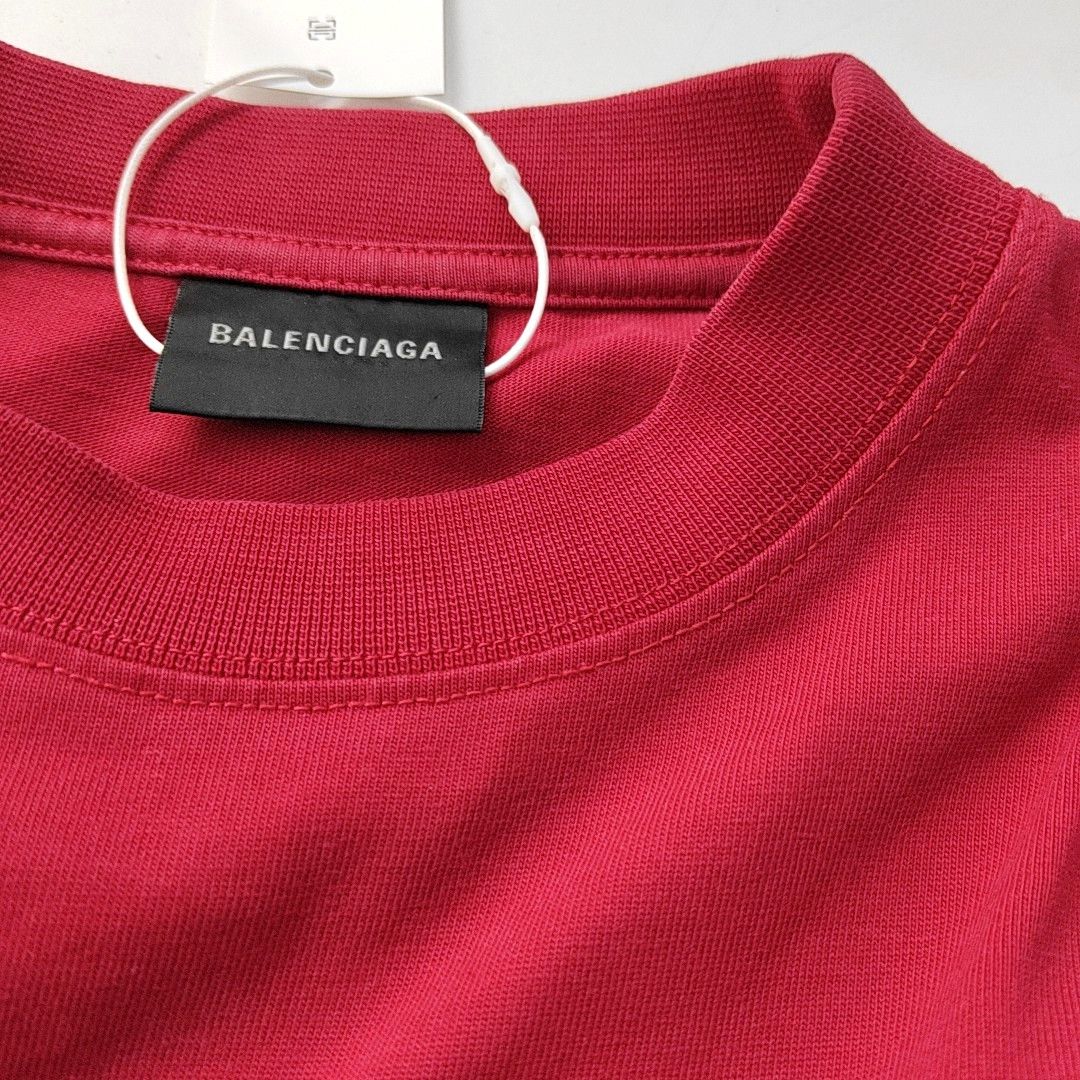 Balenciaga Balenciaga Red Logo T-Shirt Size XXS Size XXS / US 00 / IT 34 - 5 Thumbnail