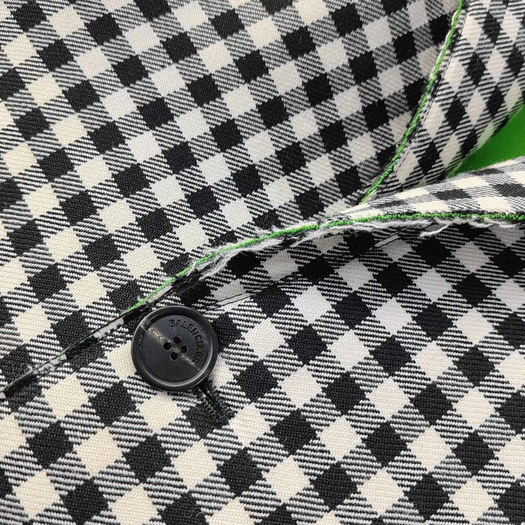 Balenciaga Balenciaga Gingham Wool Blazer Size 36 Size XS / US 0-2 / IT 36-38 - 5 Thumbnail