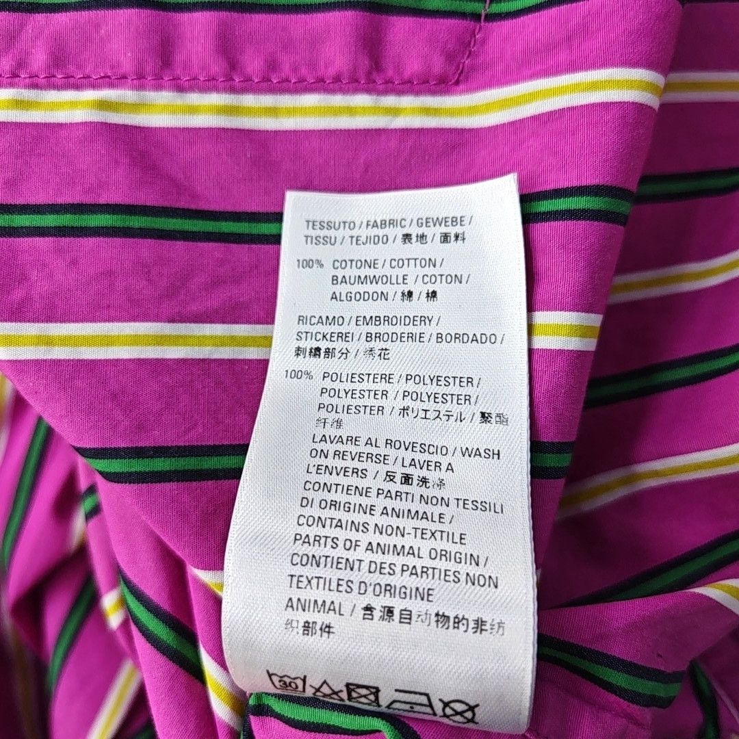 Balenciaga BALENCIAGA Striped Cotton Button Up Shirt Size 34 Size XS / US 0-2 / IT 36-38 - 4 Thumbnail