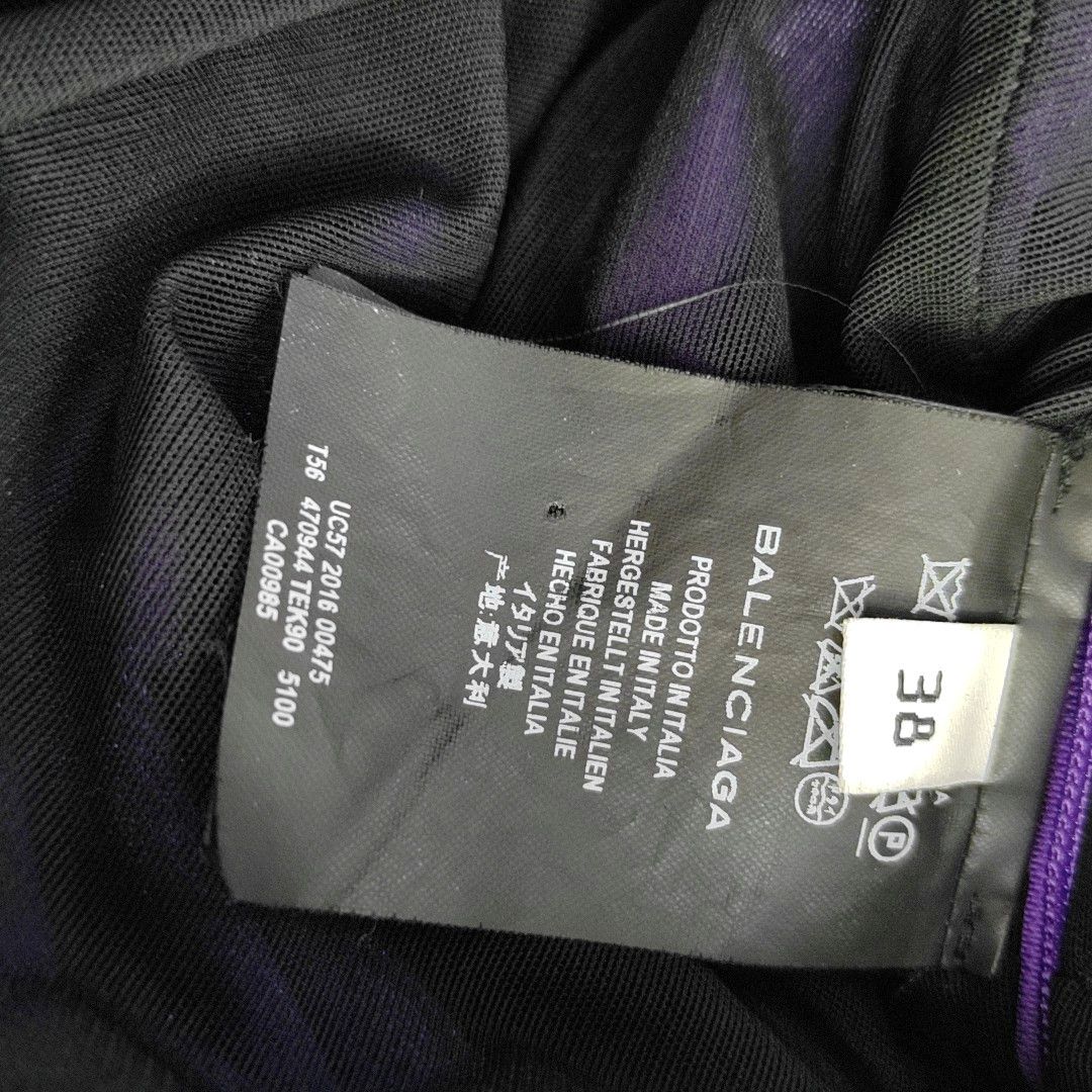 Balenciaga BALENCIAGA Purple Ruched Long Sleeve Top Size 38 Size S / US 4 / IT 40 - 5 Thumbnail