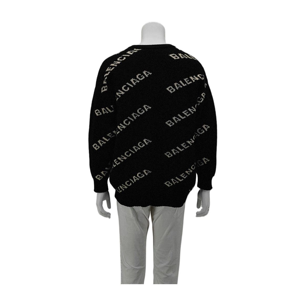 Balenciaga Balenciaga All Over Logo Knit Sweater Size S Size S / US 4 / IT 40 - 2 Thumbnail