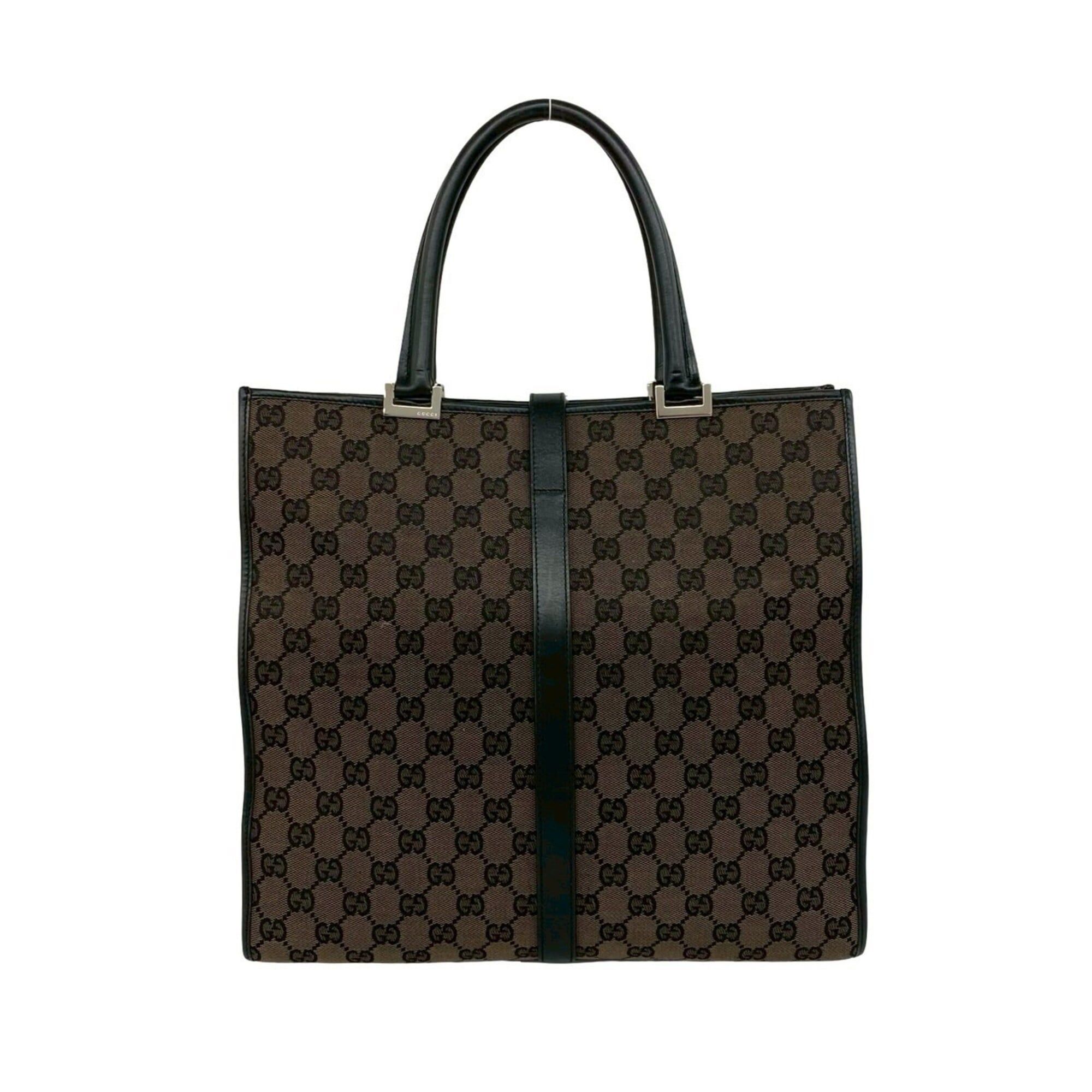 Gucci GUCCI Jackie Leather Handbag/Business Bag/Boston Bag with GG Logo and Genuine Leather/Canvas - Brown (92561) Size ONE SIZE - 3 Thumbnail