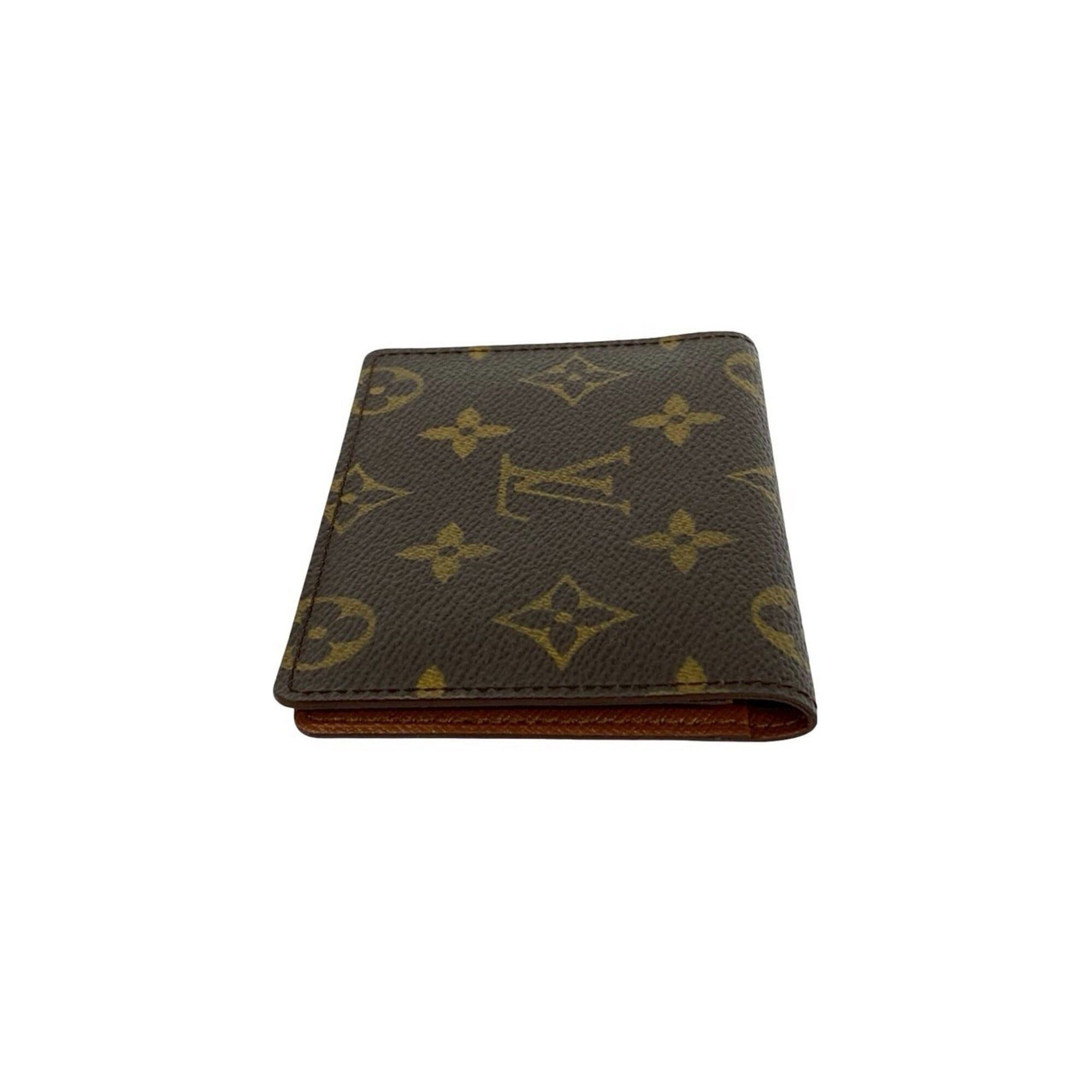 Louis Vuitton LOUIS VUITTON Vintage Porte II Cartes Vertical Monogram Leather Pass Case Brown 77378 Size ONE SIZE - 5 Thumbnail