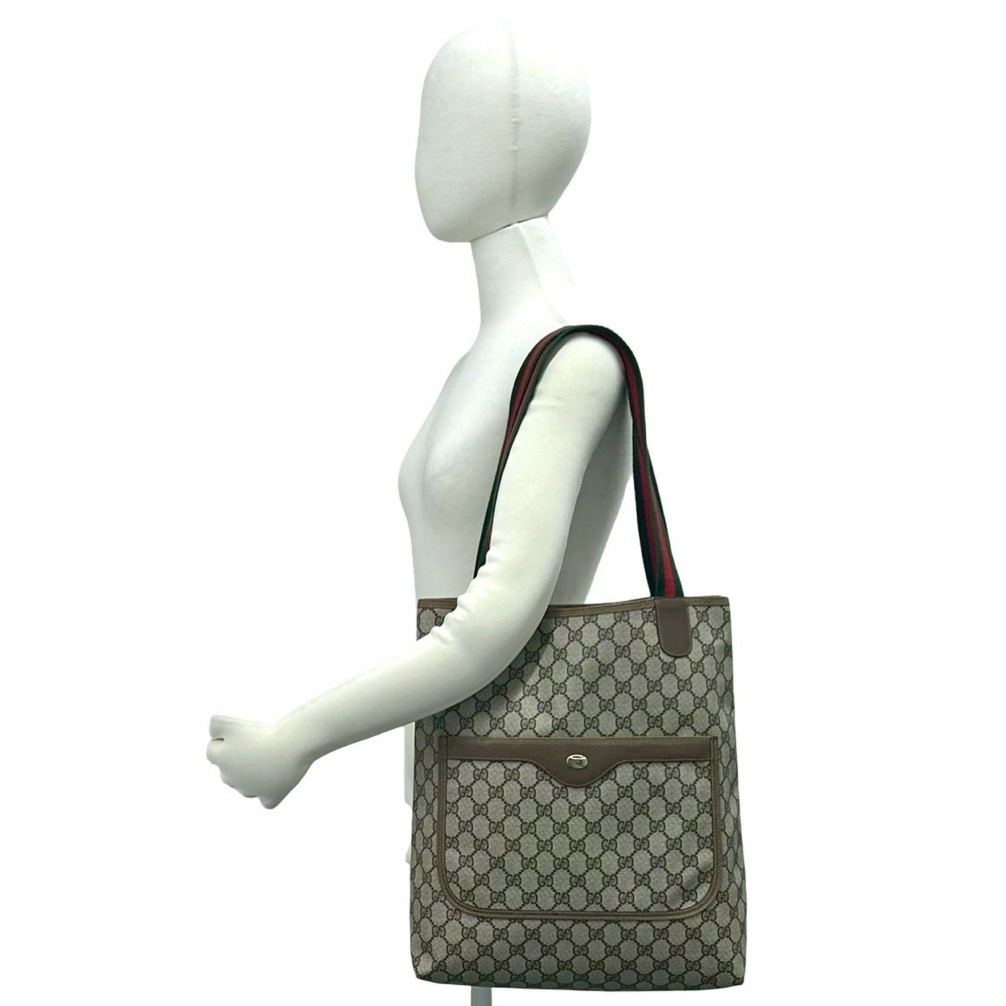 Gucci GUCCI (Old Gucci) Vintage Sherry Line GG Logo Hardware Leather Tote Bag Handbag Brown 19919 Size ONE SIZE - 2 Thumbnail