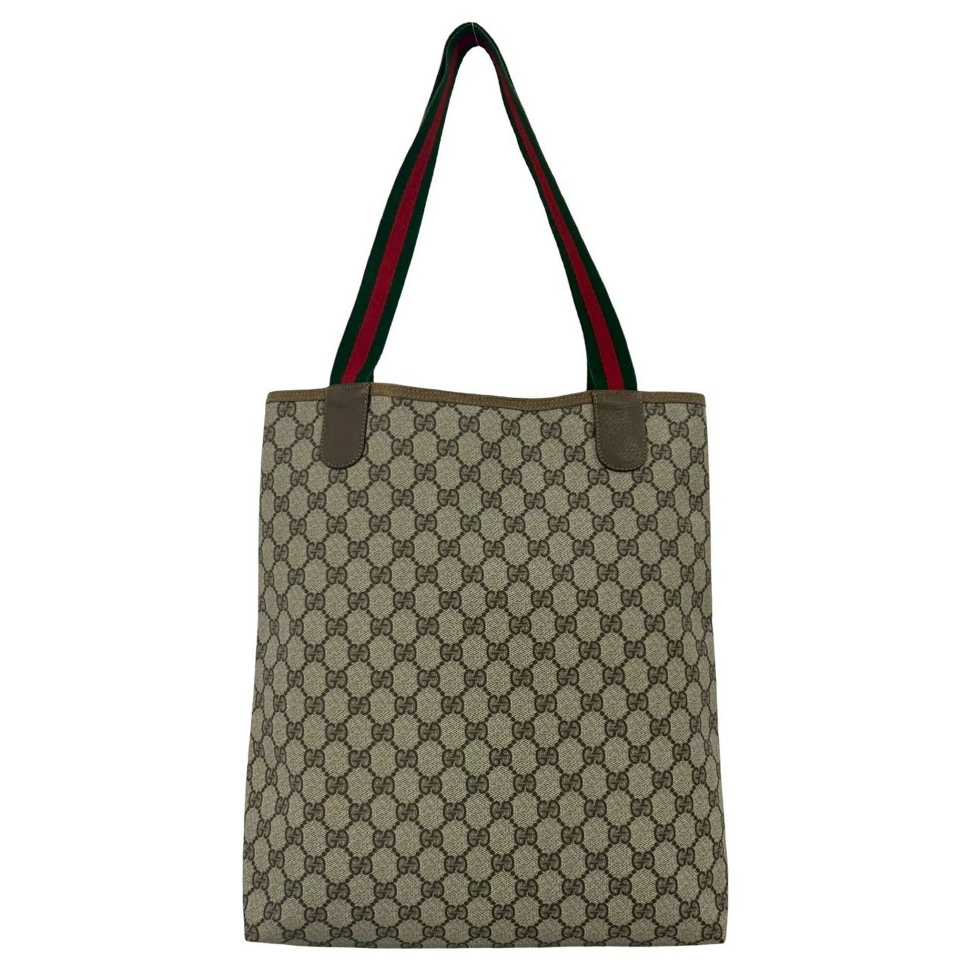 Gucci GUCCI (Old Gucci) Vintage Sherry Line GG Logo Hardware Leather Tote Bag Handbag Brown 19919 Size ONE SIZE - 3 Thumbnail