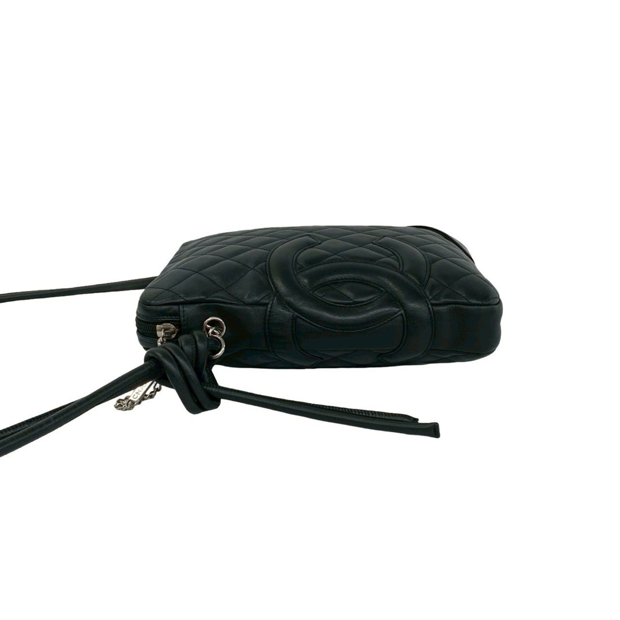 Chanel CHANEL Vintage Cambon Line Coco Mark Leather Mini Shoulder Bag Black 236-7 Size ONE SIZE - 5 Thumbnail