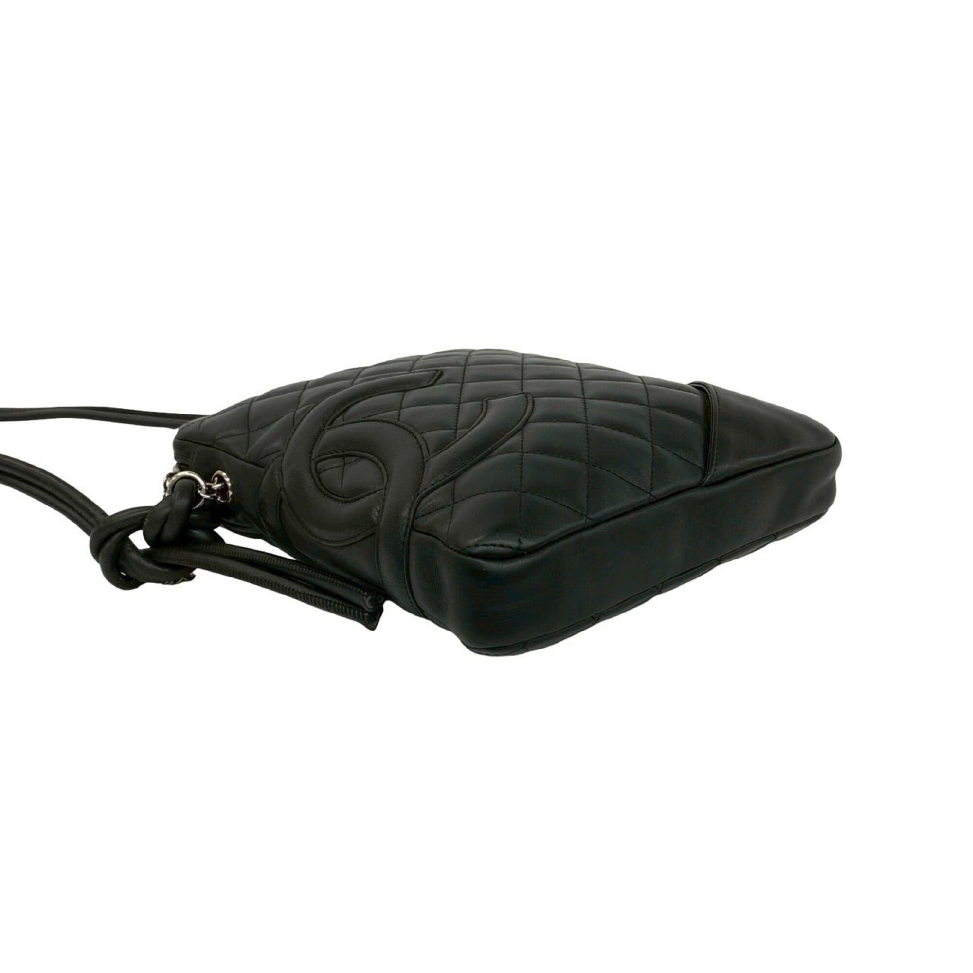 Chanel CHANEL Vintage Cambon Line Coco Mark Leather Mini Shoulder Bag Black 236-7 Size ONE SIZE - 7 Thumbnail