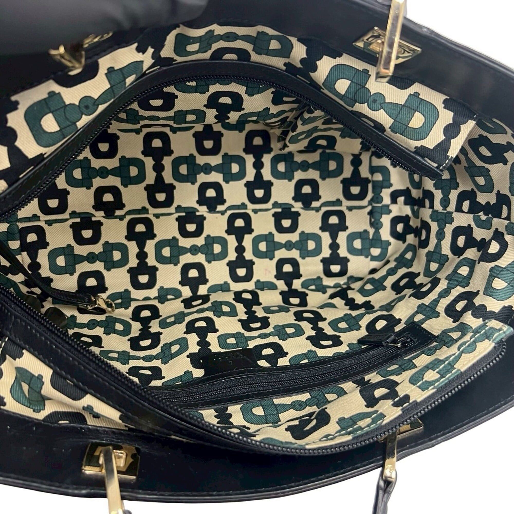 Gucci GUCCI Guccissima GG pattern logo gold hardware genuine leather handbag tote bag Boston black 28589 Size ONE SIZE - 9 Thumbnail
