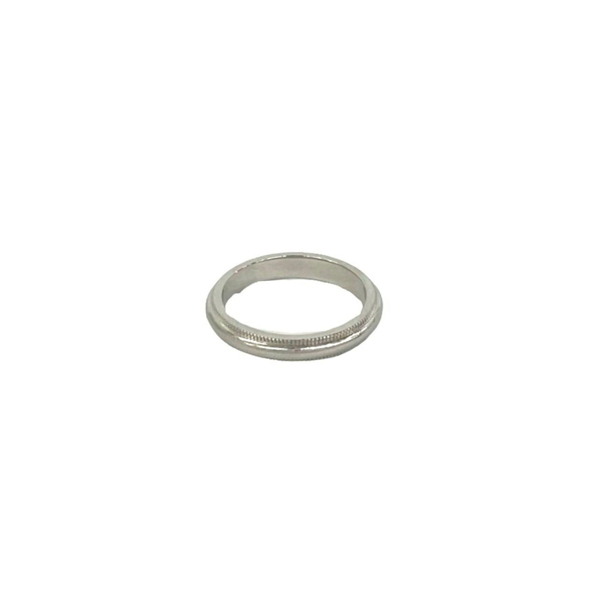 Tiffany & Co. TIFFANY&Co. Tiffany Milgrain Ring Pt950 Platinum Accessory Silver 123-1 Size ONE SIZE - 6 Thumbnail