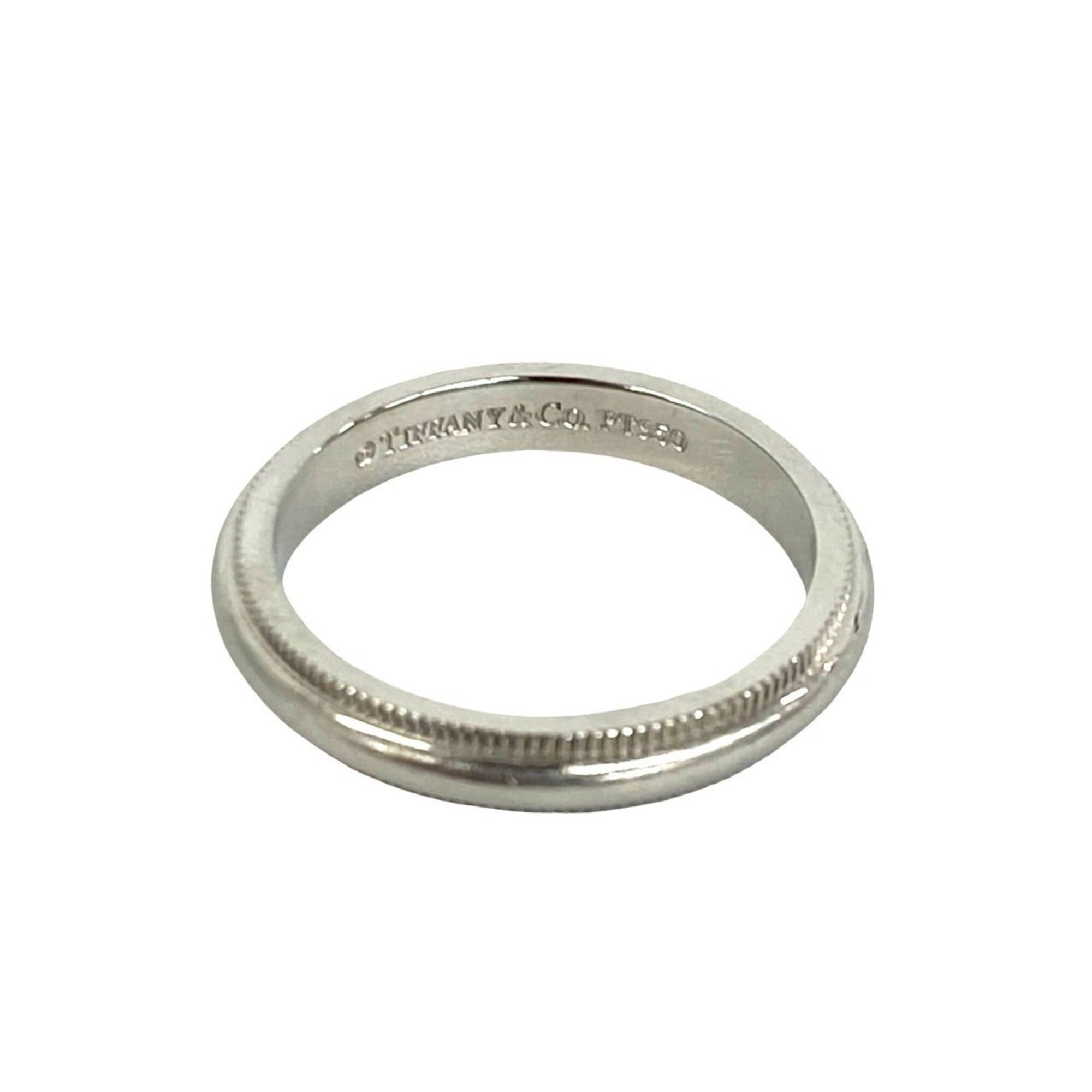 Tiffany & Co. TIFFANY&Co. Tiffany Milgrain Ring Pt950 Platinum Accessory Silver 123-1 Size ONE SIZE - 3 Thumbnail