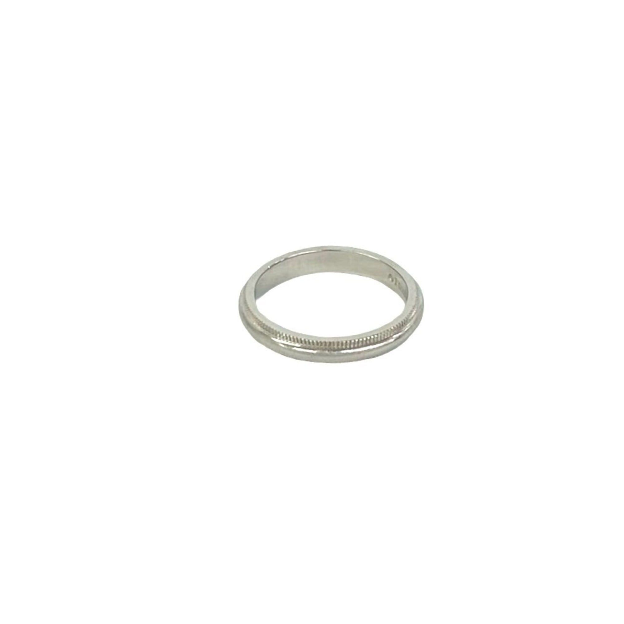 Tiffany & Co. TIFFANY&Co. Tiffany Milgrain Ring Pt950 Platinum Accessory Silver 123-1 Size ONE SIZE - 5 Thumbnail