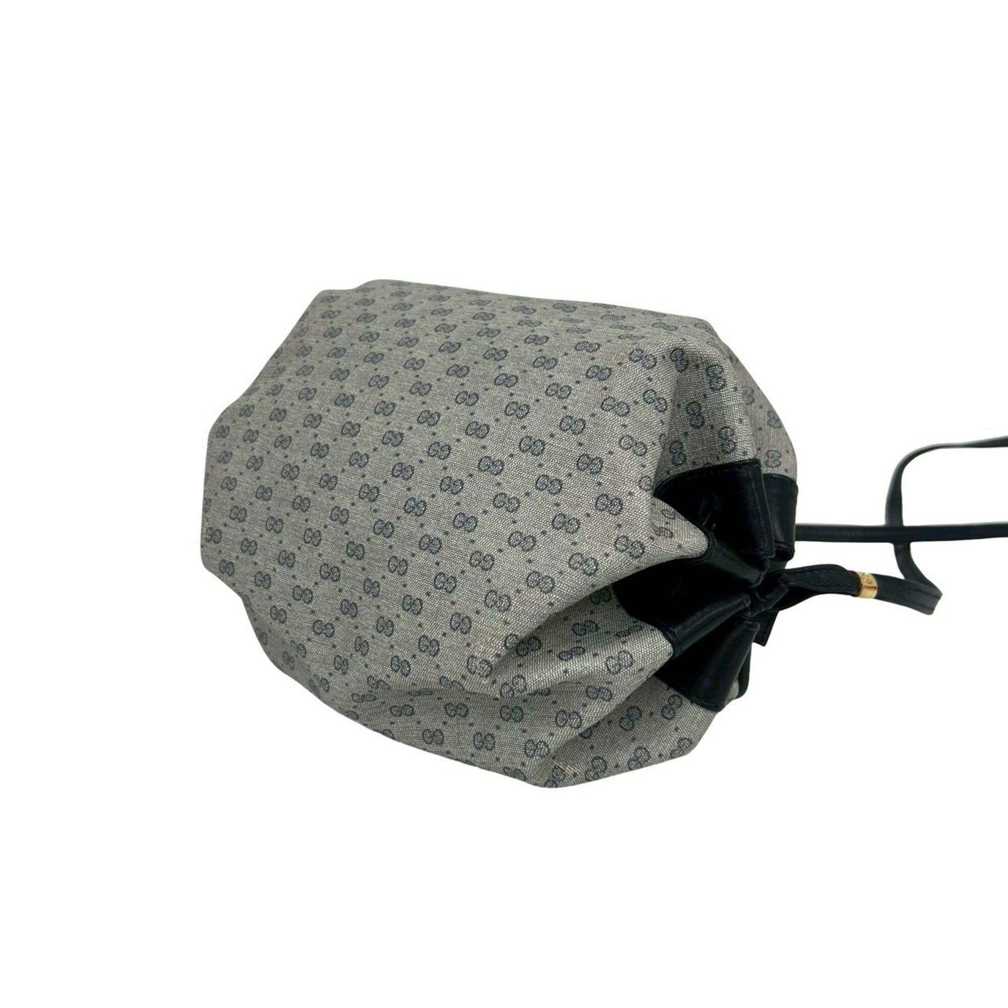 Gucci GUCCI Vintage Old Gucci Micro GG Logo Hardware Leather Mini Shoulder Bag Pouch Navy 41439 Size ONE SIZE - 8 Thumbnail