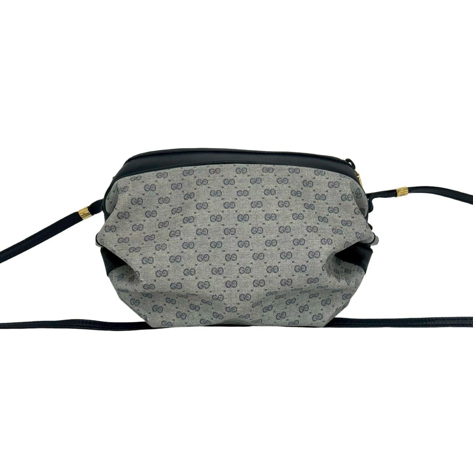 Gucci GUCCI Vintage Old Gucci Micro GG Logo Hardware Leather Mini Shoulder Bag Pouch Navy 41439 Size ONE SIZE - 3 Thumbnail