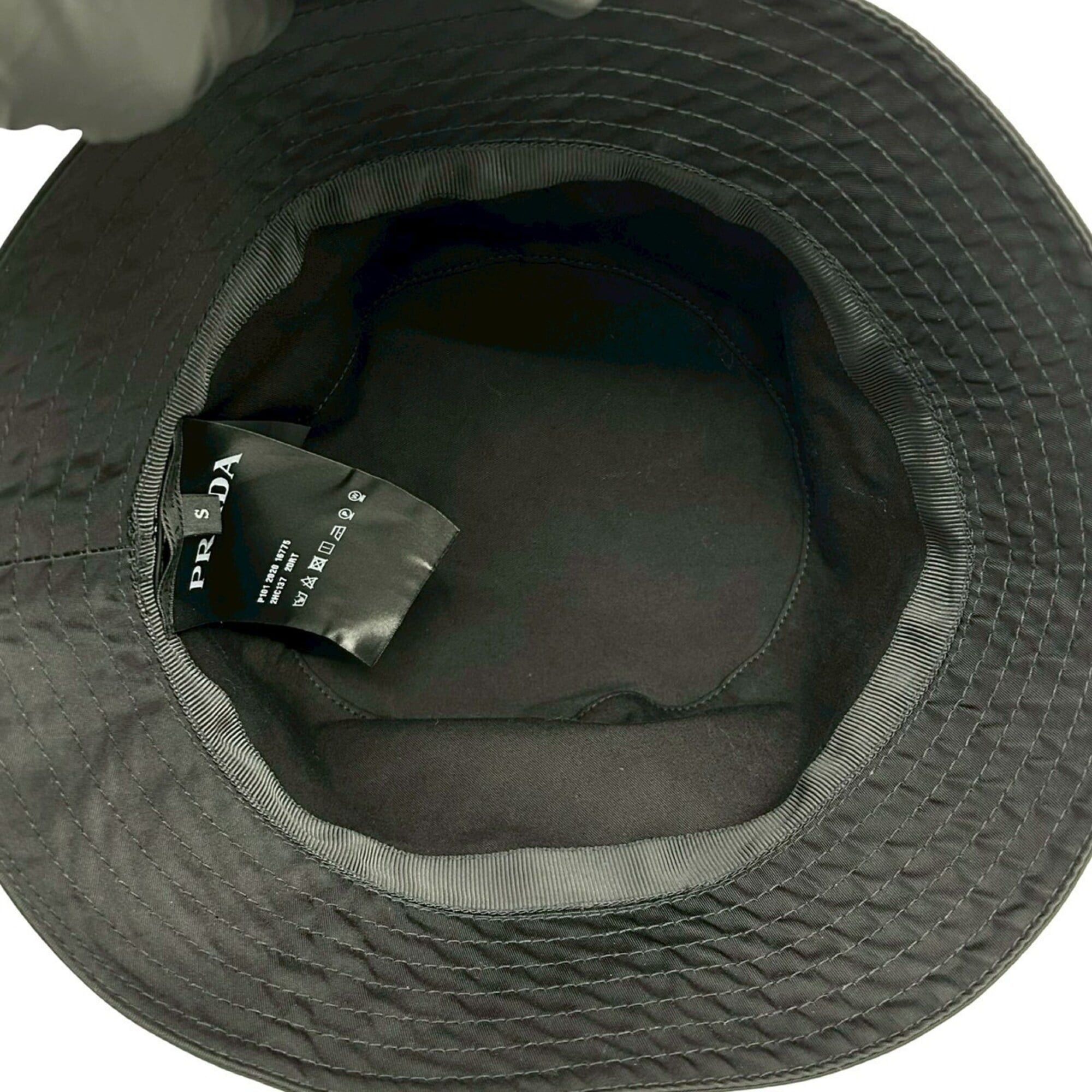 Prada PRADA Re-Nylon Logo Bucket Hat, Size S, Black, 02916 Size ONE SIZE - 6 Thumbnail
