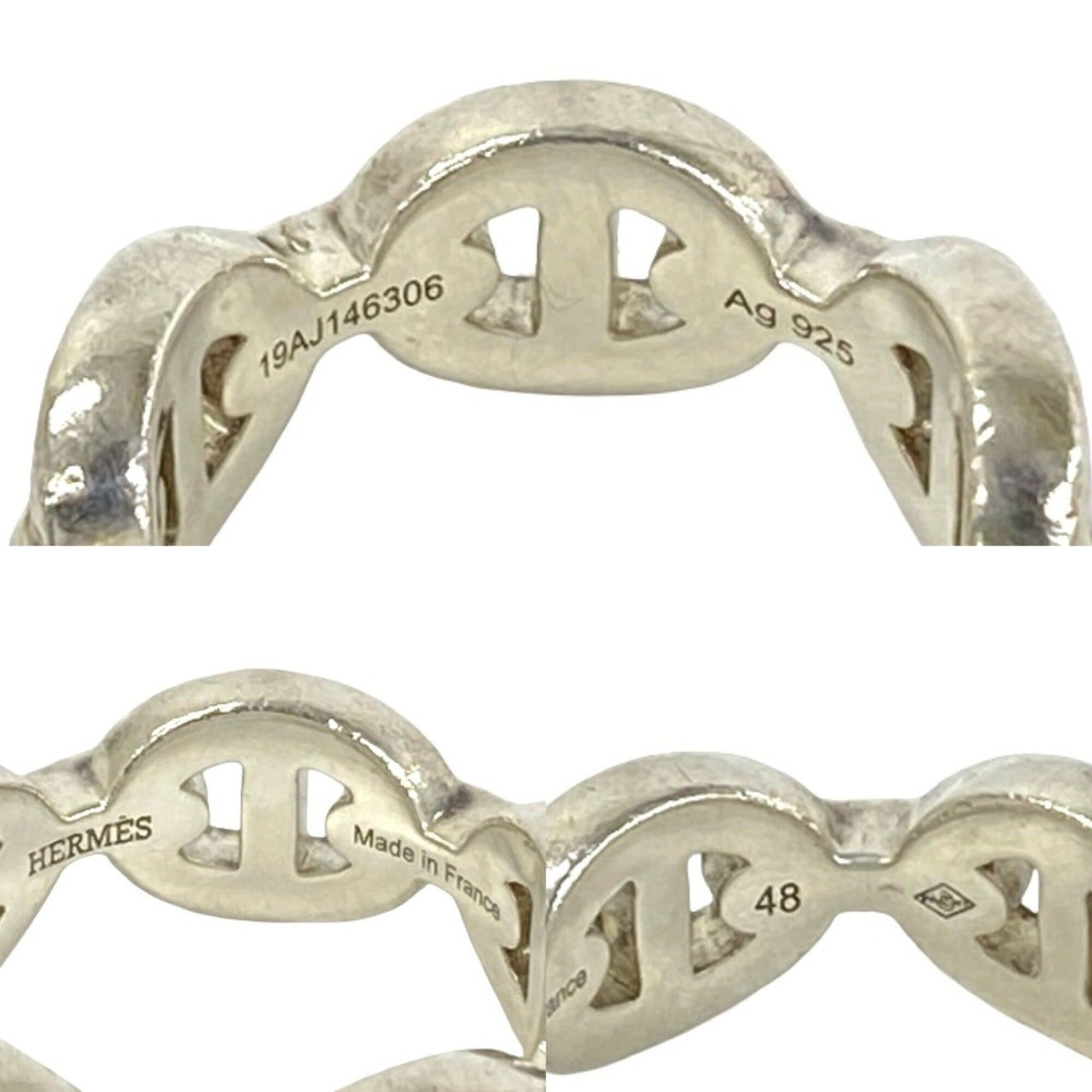 Hermes Hermes Enchainée Ring, Sterling Silver 925, Women's Accessory, 63601 Size ONE SIZE - 3 Thumbnail