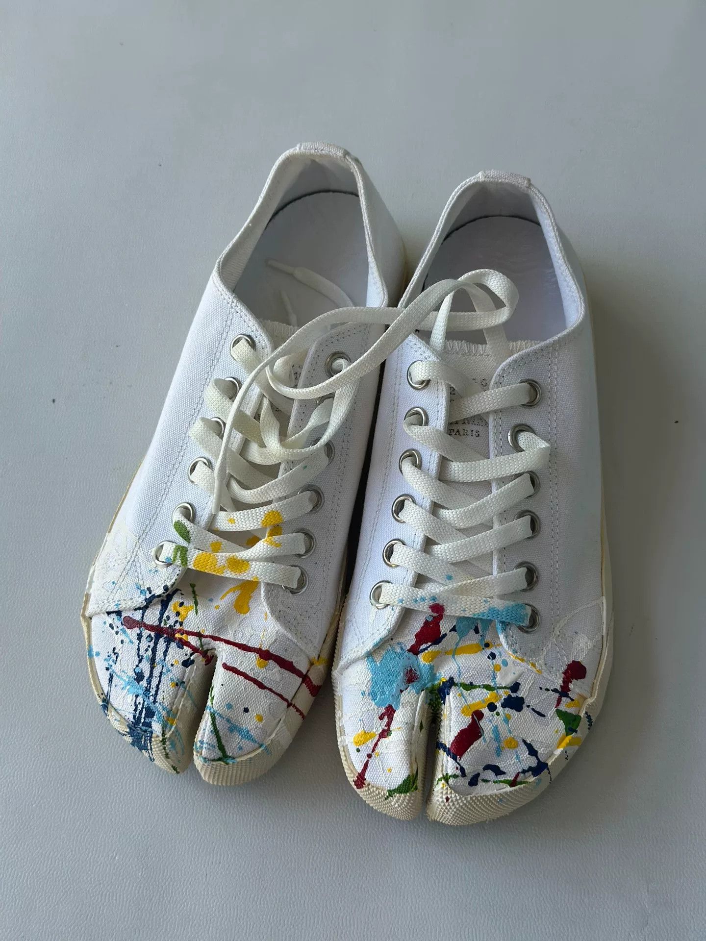 Maison Margiela Maison Margiela Tabi Splatter Canvas Shoes Size US 6 / IT 36 - 3 Thumbnail