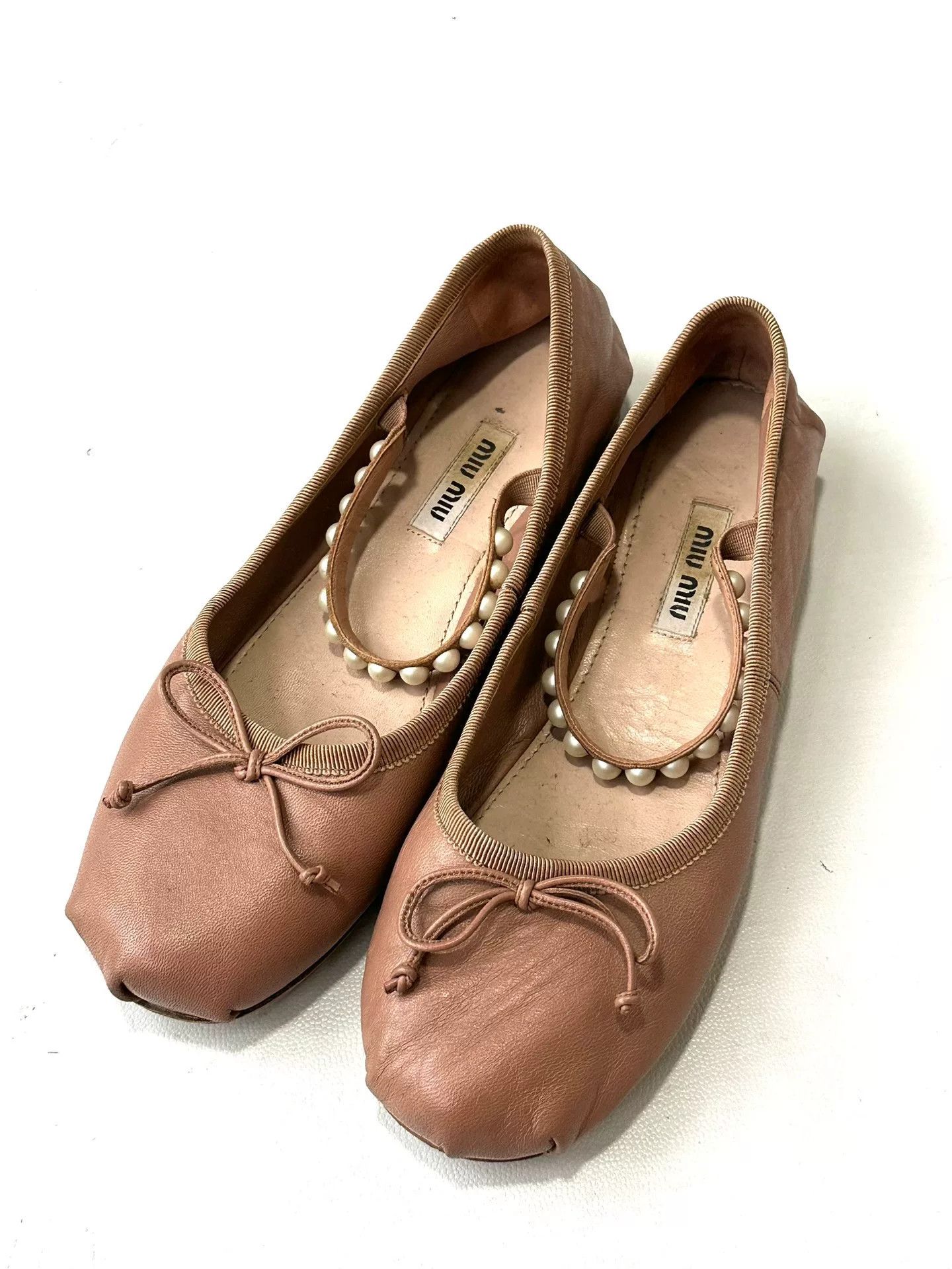 Miu Miu Miu Miu Show Style Flat Ballet Shoes Size US 4 / IT 34 - 2 Thumbnail