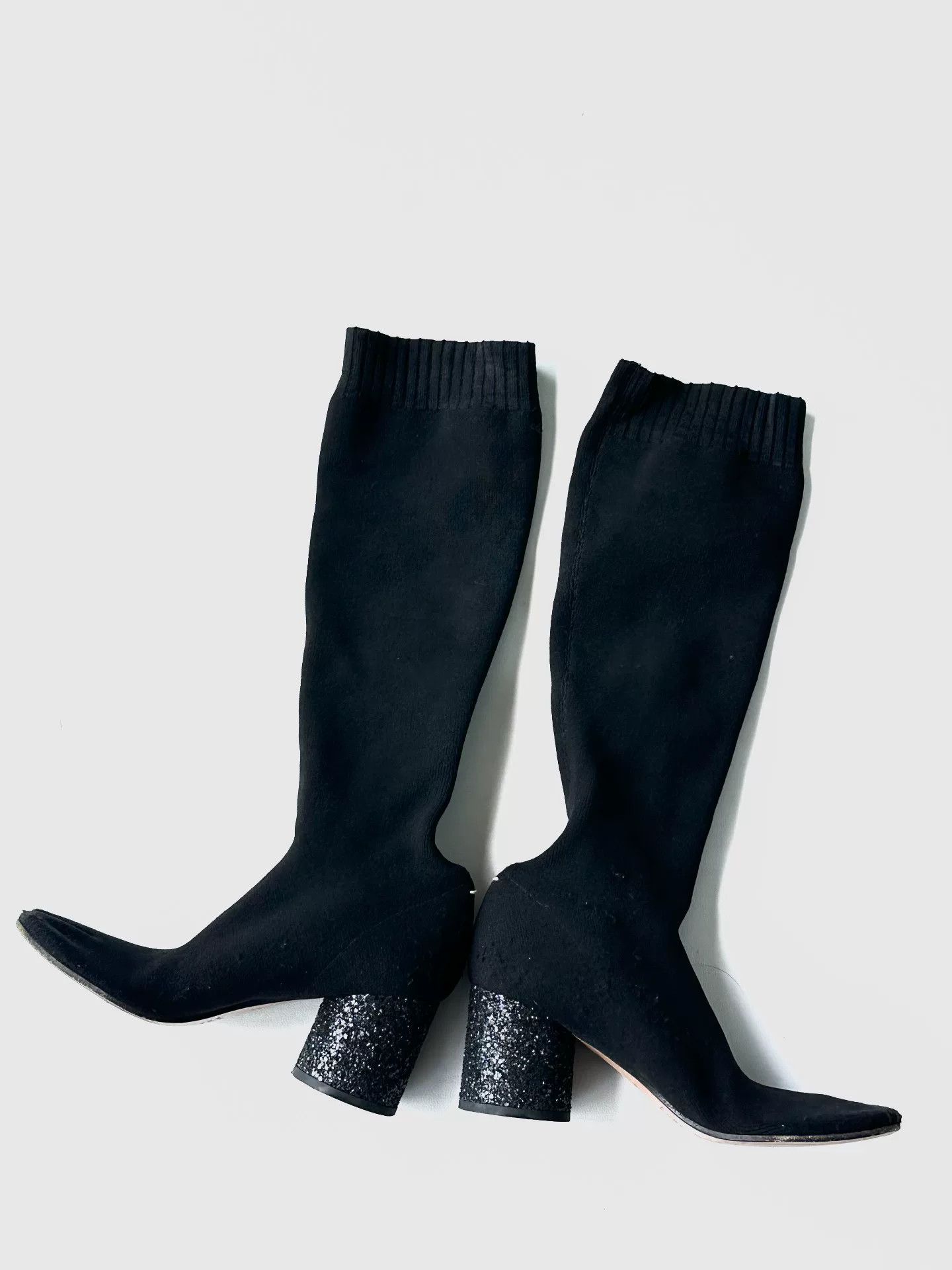 Maison Margiela Maison Margiela Velvet Diamond Block Heel Boots Size US 7 / IT 37 - 2 Thumbnail