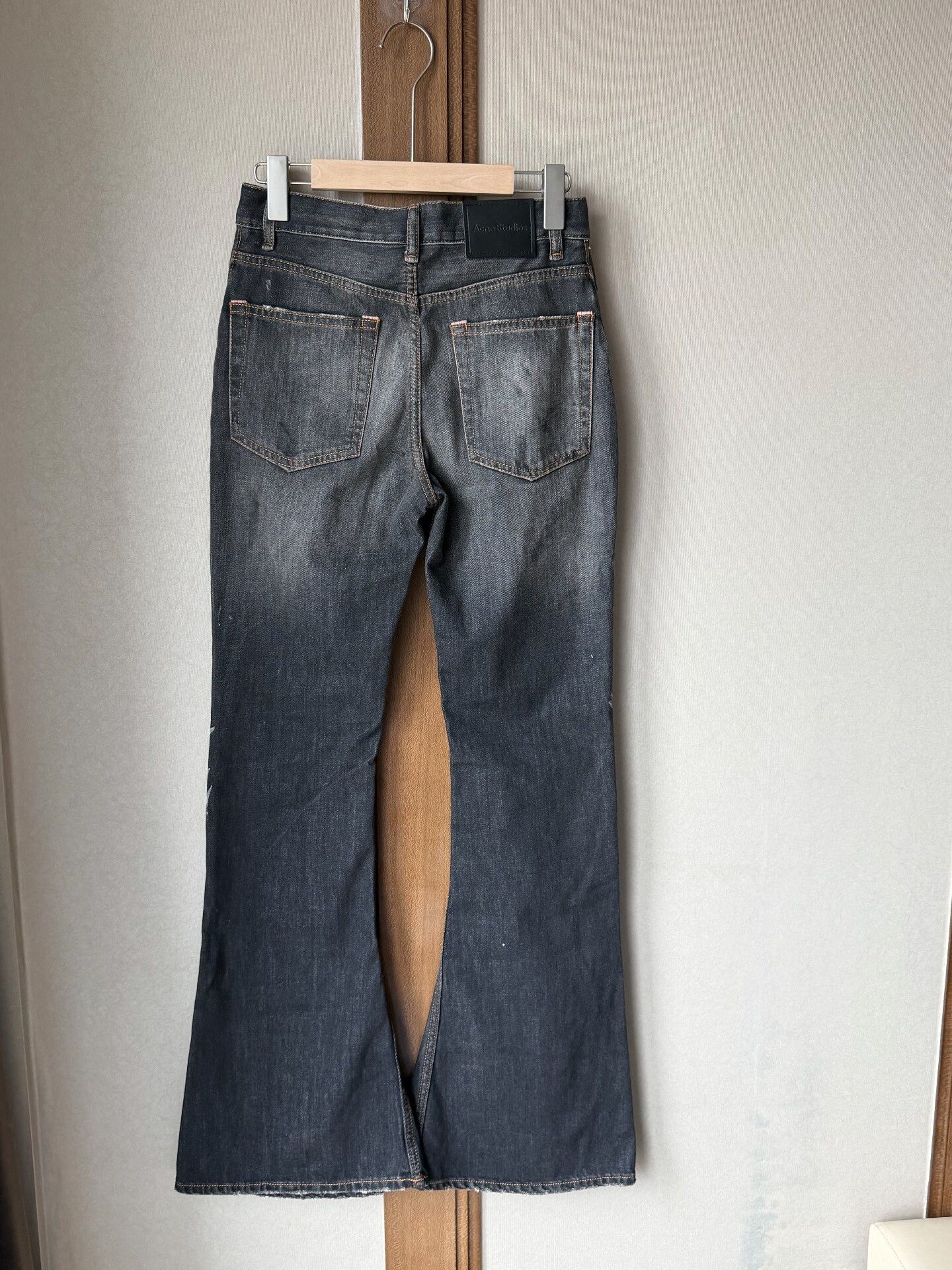 Acne Studios Acne FW25 Slim Splatter High-Waist Flared Pants Size 32" / US 10 / IT 46 - 2 Thumbnail