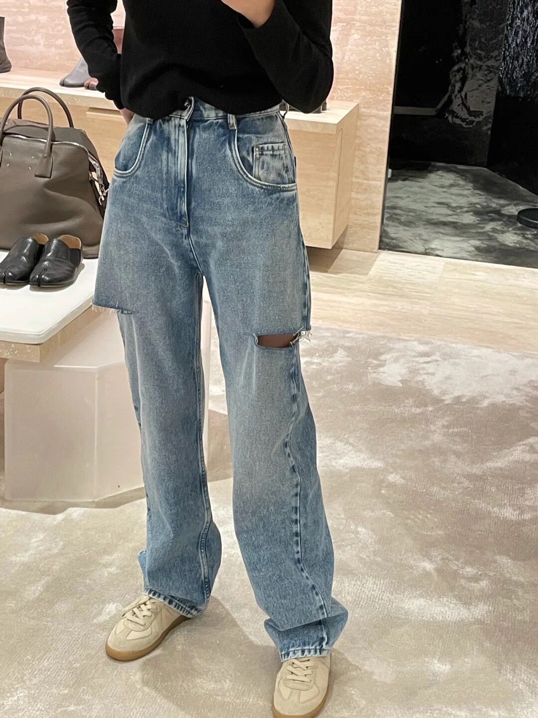 Maison Margiela Maison Margiela Slash High-Waist Wide-Leg Jeans Size 40" / US 18 - 6 Thumbnail