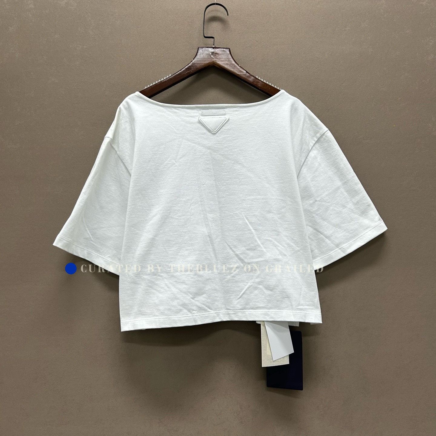 Prada Prada White Chest Embossed Logo Short-Sleeve Size S / US 4 / IT 40 - 2 Thumbnail