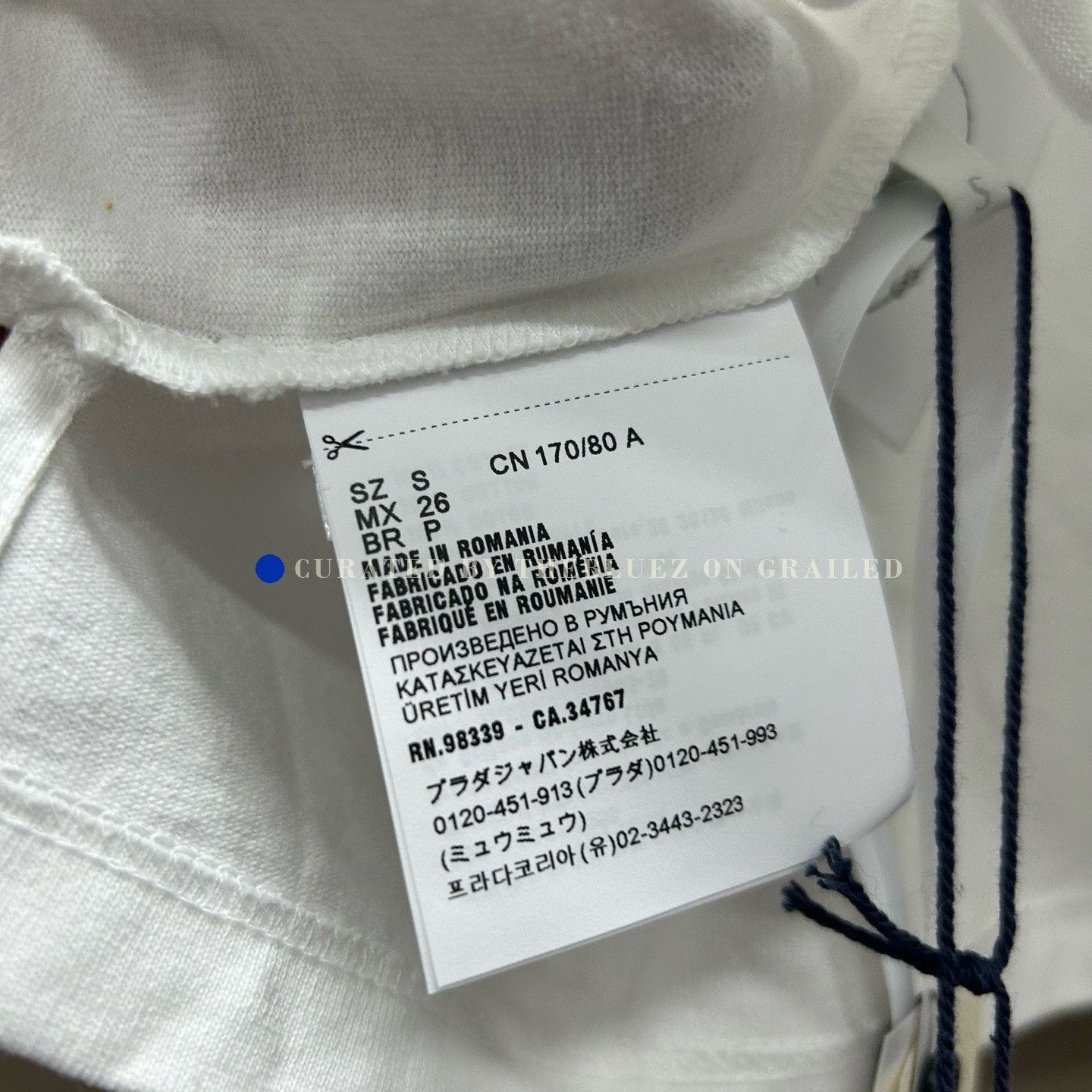 Prada Prada White Chest Embossed Logo Short-Sleeve Size S / US 4 / IT 40 - 4 Thumbnail