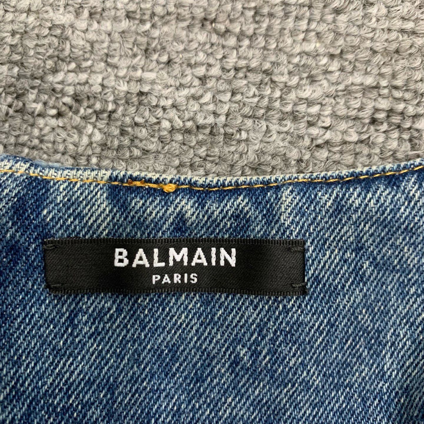 Balmain Balmain Blue Washed Denim Dress Size S / US 4 / IT 40 - 6 Thumbnail