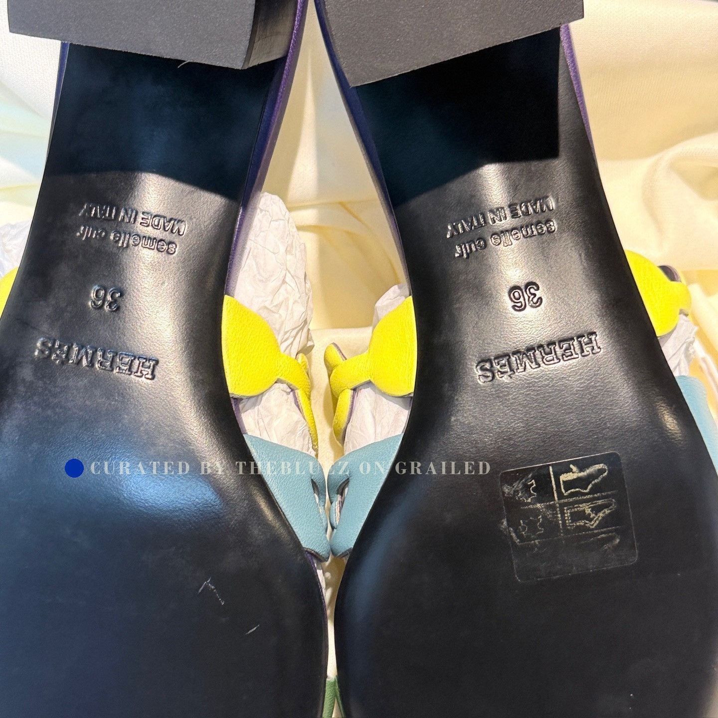 Hermes Hermes Colorful Pig Nose Heel Sandals Size US 5 / IT 35 - 7 Thumbnail
