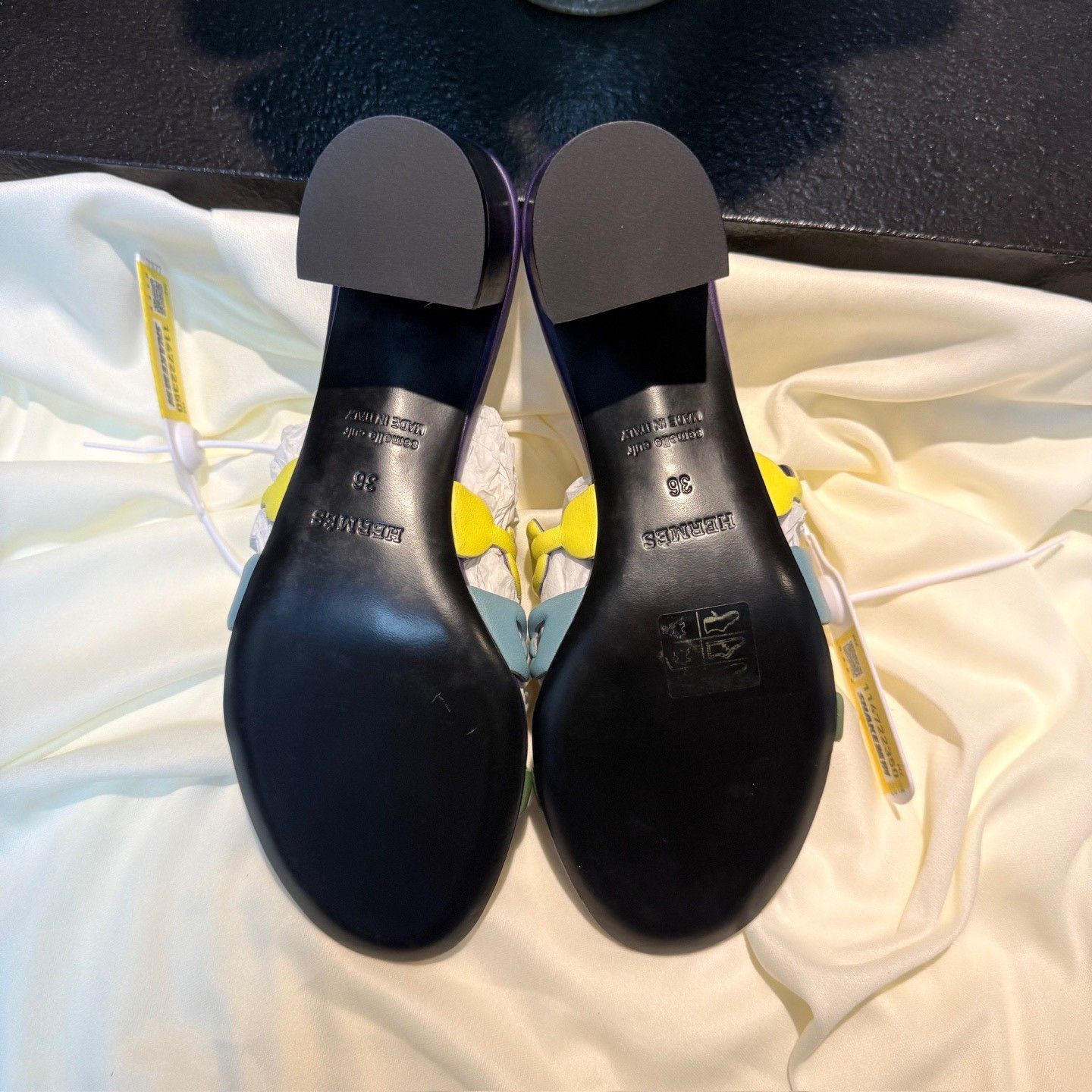 Hermes Hermes Colorful Pig Nose Heel Sandals Size US 5 / IT 35 - 6 Thumbnail
