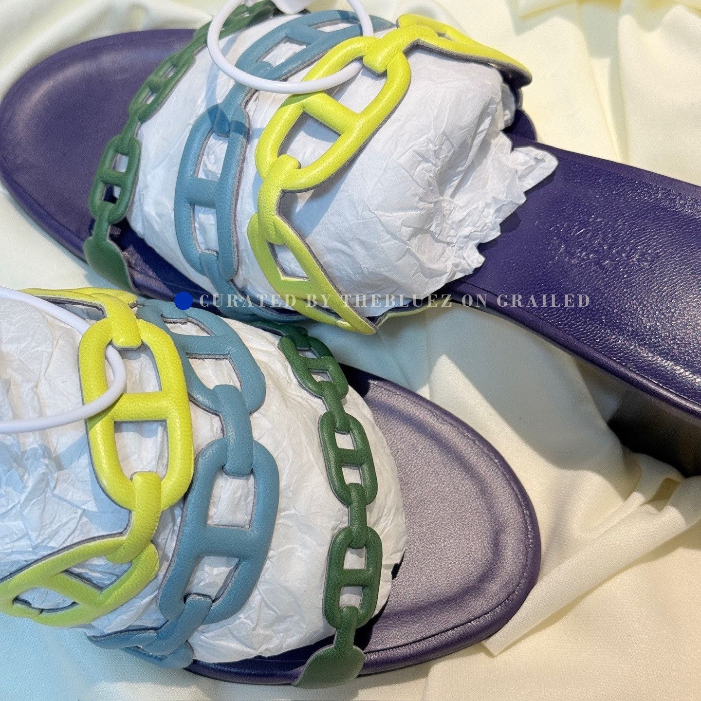 Hermes Hermes Colorful Pig Nose Heel Sandals Size US 5 / IT 35 - 8 Thumbnail