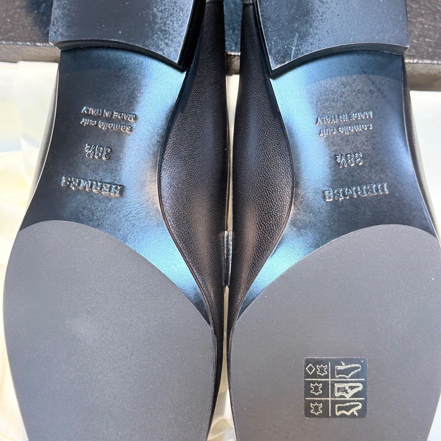 Hermes Hermes Black Silver H Buckle Loafer Size US 7.5 / IT 37.5 - 7 Thumbnail