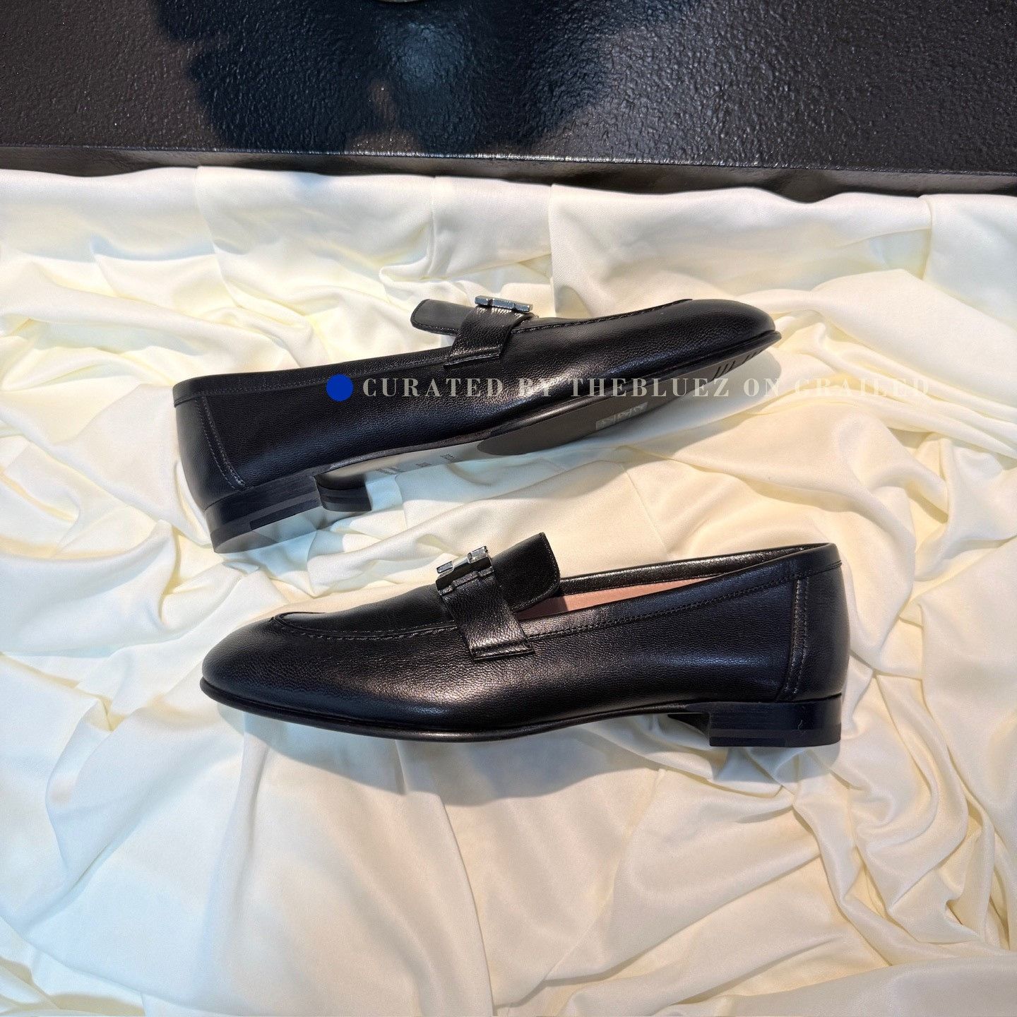 Hermes Hermes Black Silver H Buckle Loafer Size US 7.5 / IT 37.5 - 5 Thumbnail