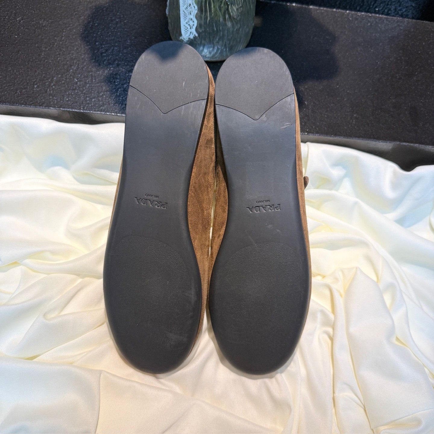 Prada Prada Brown Gold Logo Mary Jane Shoes Size US 6.5 / IT 36.5 - 6 Thumbnail
