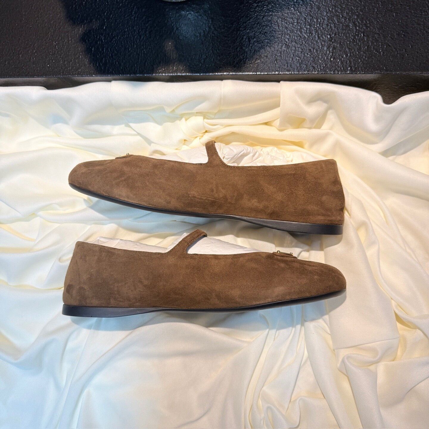Prada Prada Brown Gold Logo Mary Jane Shoes Size US 6.5 / IT 36.5 - 4 Thumbnail