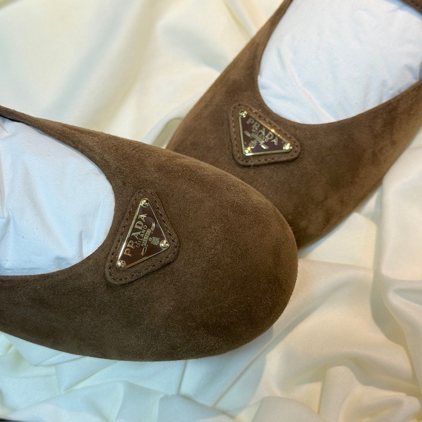 Prada Prada Brown Gold Logo Mary Jane Shoes Size US 6.5 / IT 36.5 - 8 Thumbnail