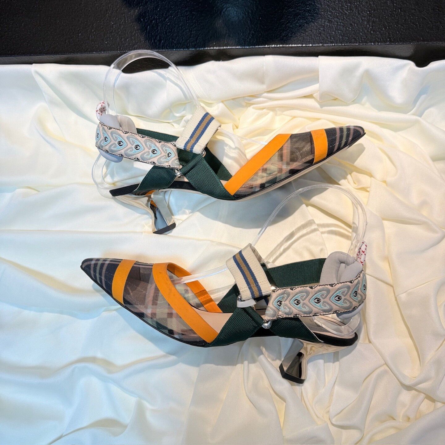Fendi Fendi Hummingbird F Print Strappy Heels Size US 6.5 / IT 36.5 - 5 Thumbnail