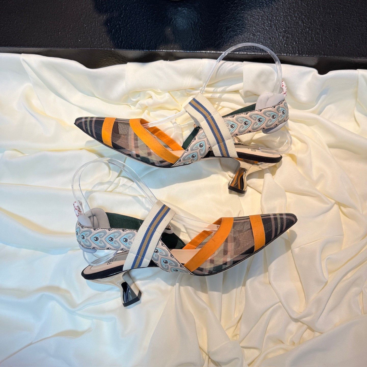 Fendi Fendi Hummingbird F Print Strappy Heels Size US 6.5 / IT 36.5 - 4 Thumbnail